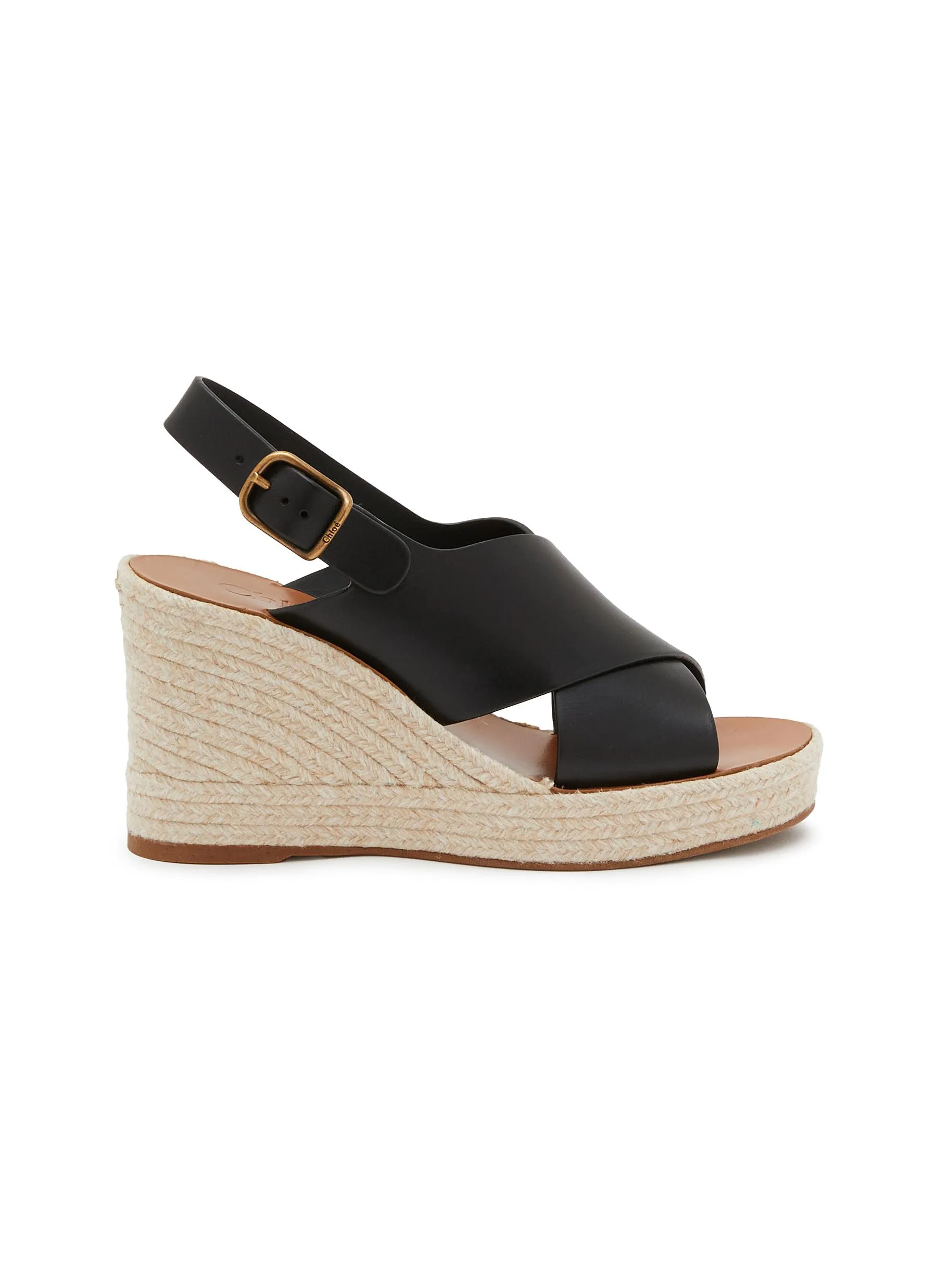 -----------CHLOÉ  ---- ------------ ----Pary 110 Leather Wedge Sandals --