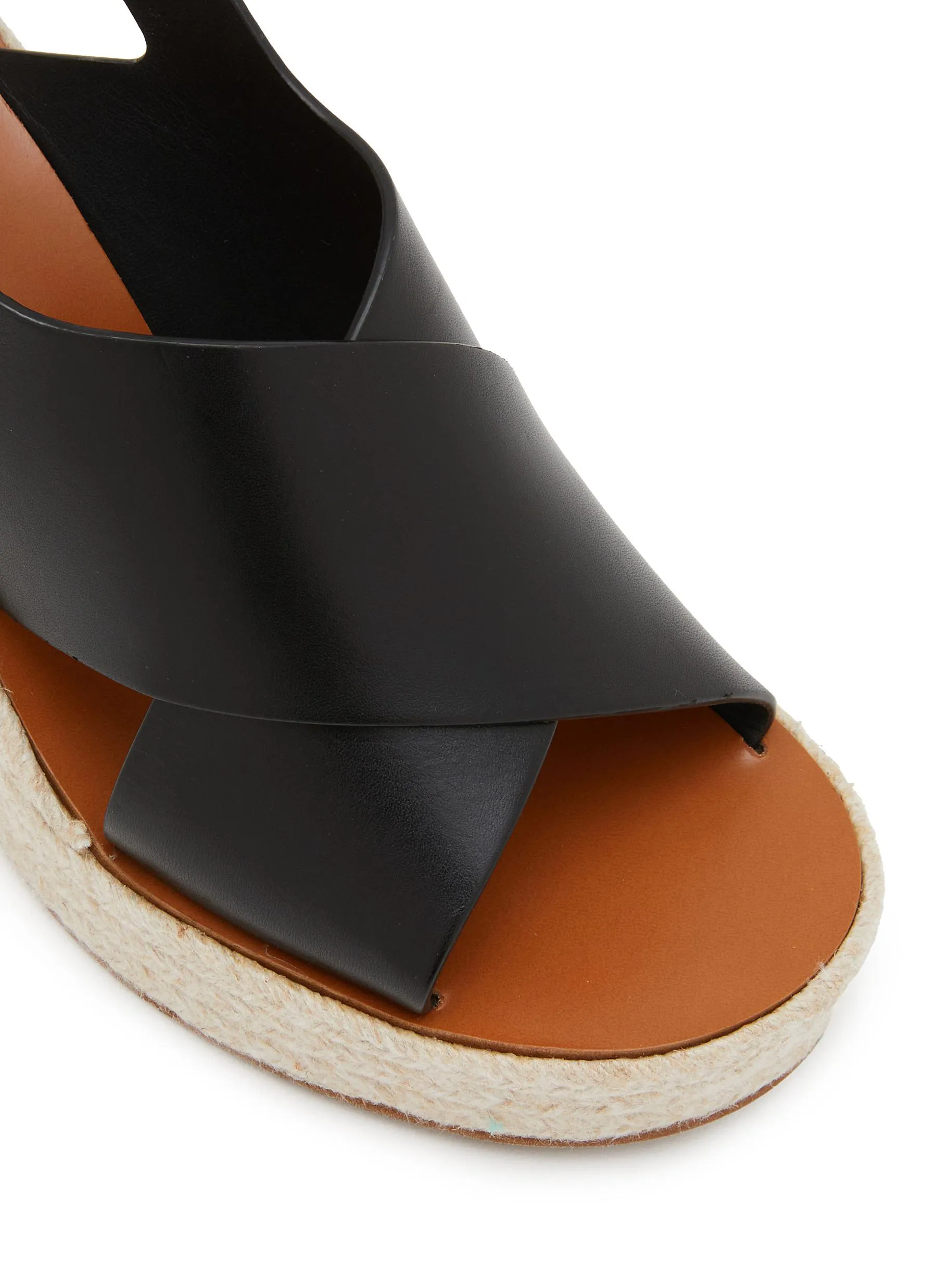 -----------CHLOÉ  ---- ------------ ----Pary 110 Leather Wedge Sandals --