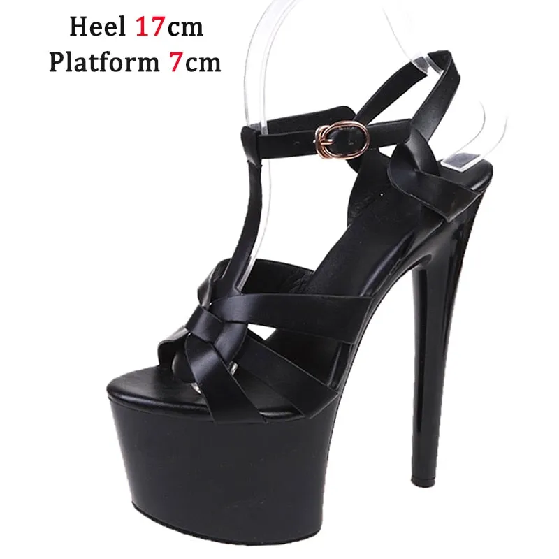 2022 New Fashion Roman Style Runway Sandals Super High Heel Waterproof Platform Wedding Shoes Summer Weave Design Women Pumps