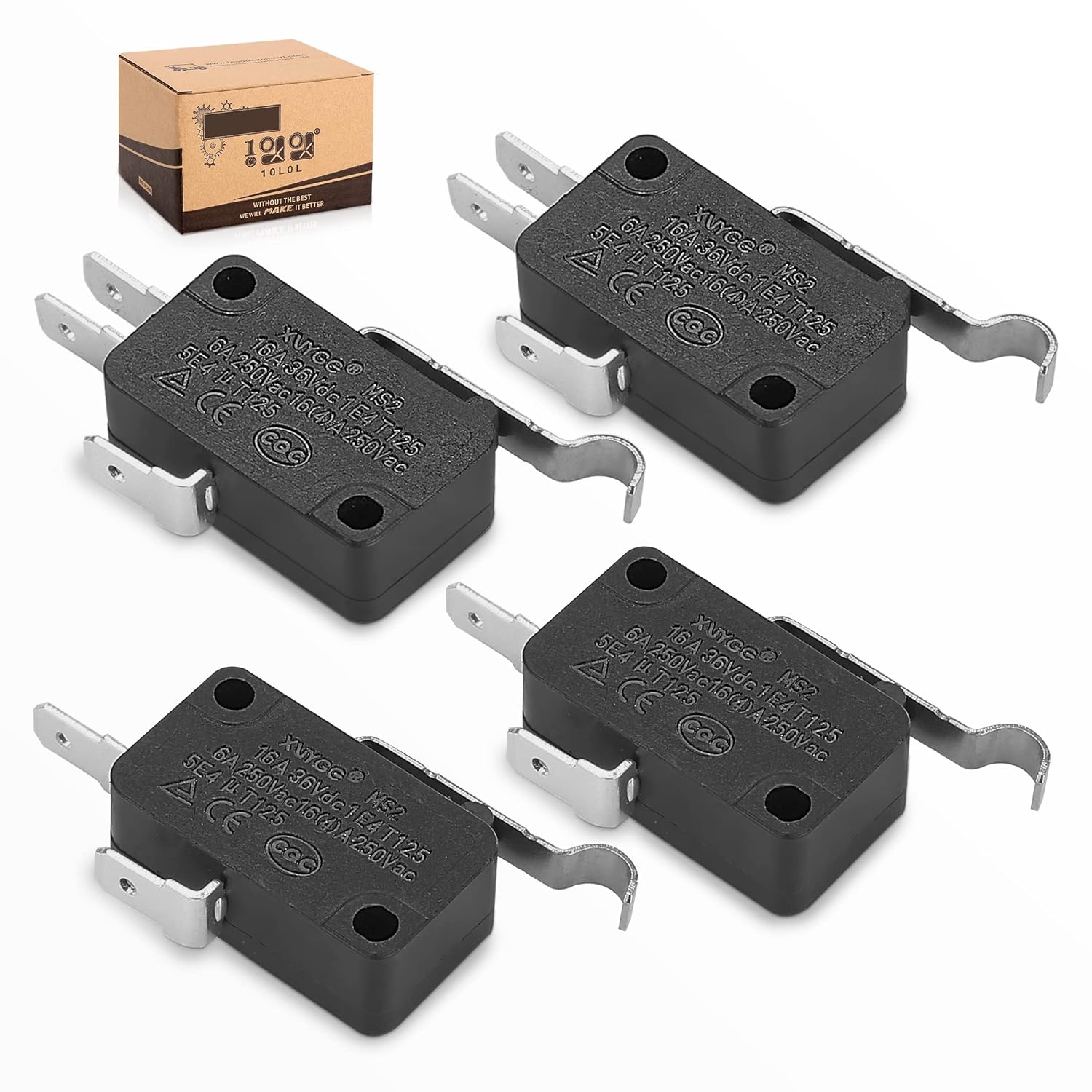 4 Pack Golf Cart Micro Switch 2 & 3 Prong for Club Car DS Precedent - 10L0L