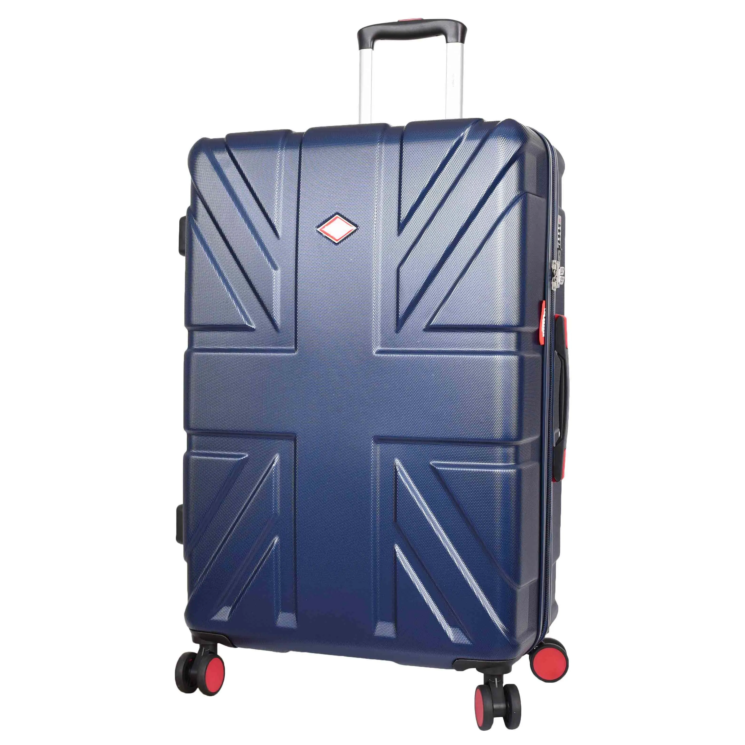 4 Wheel Spinner TSA Hard Travel Luggage Union Jack Navy