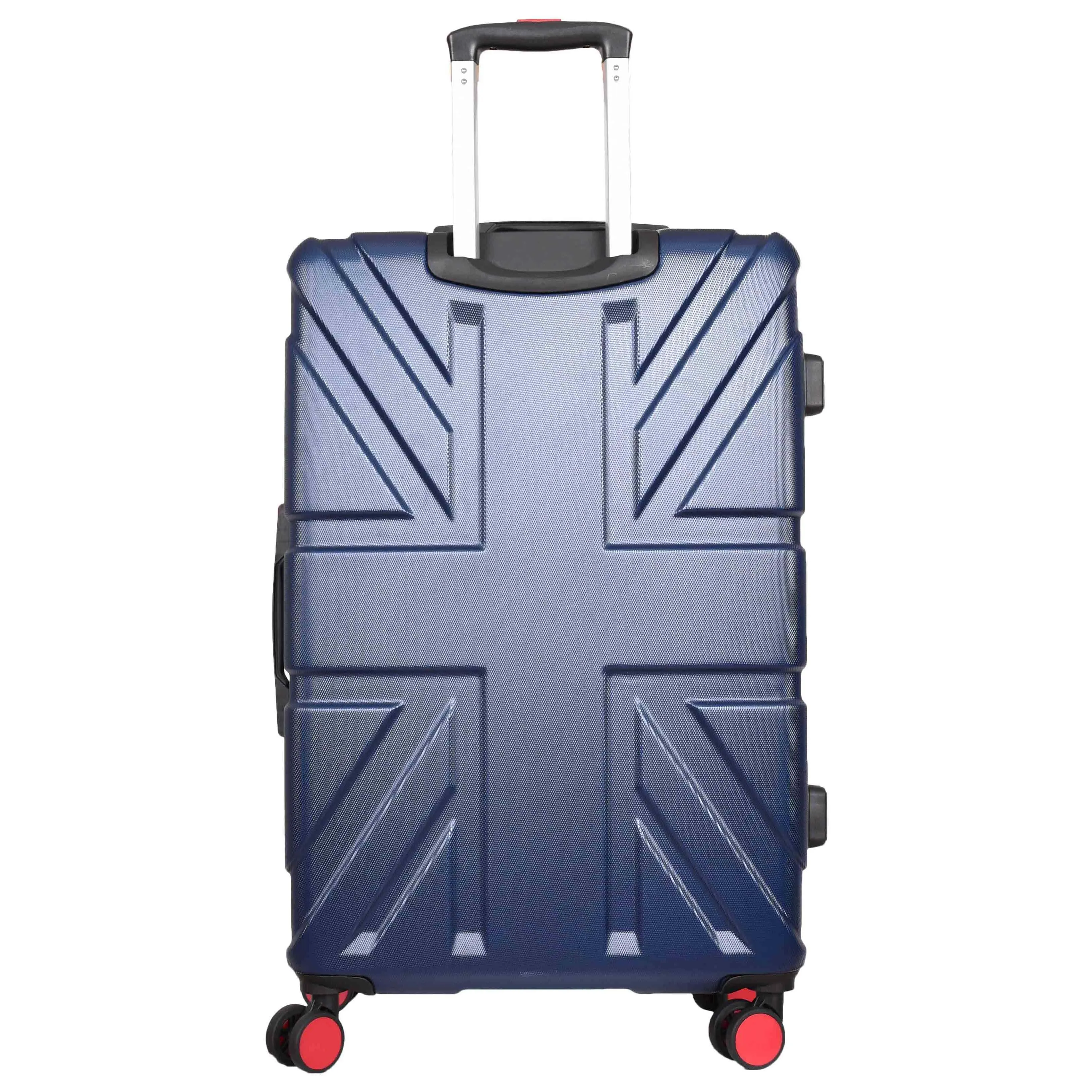 4 Wheel Spinner TSA Hard Travel Luggage Union Jack Navy