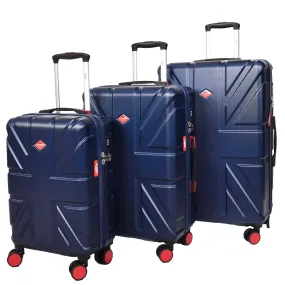 4 Wheel Spinner TSA Hard Travel Luggage Union Jack Navy