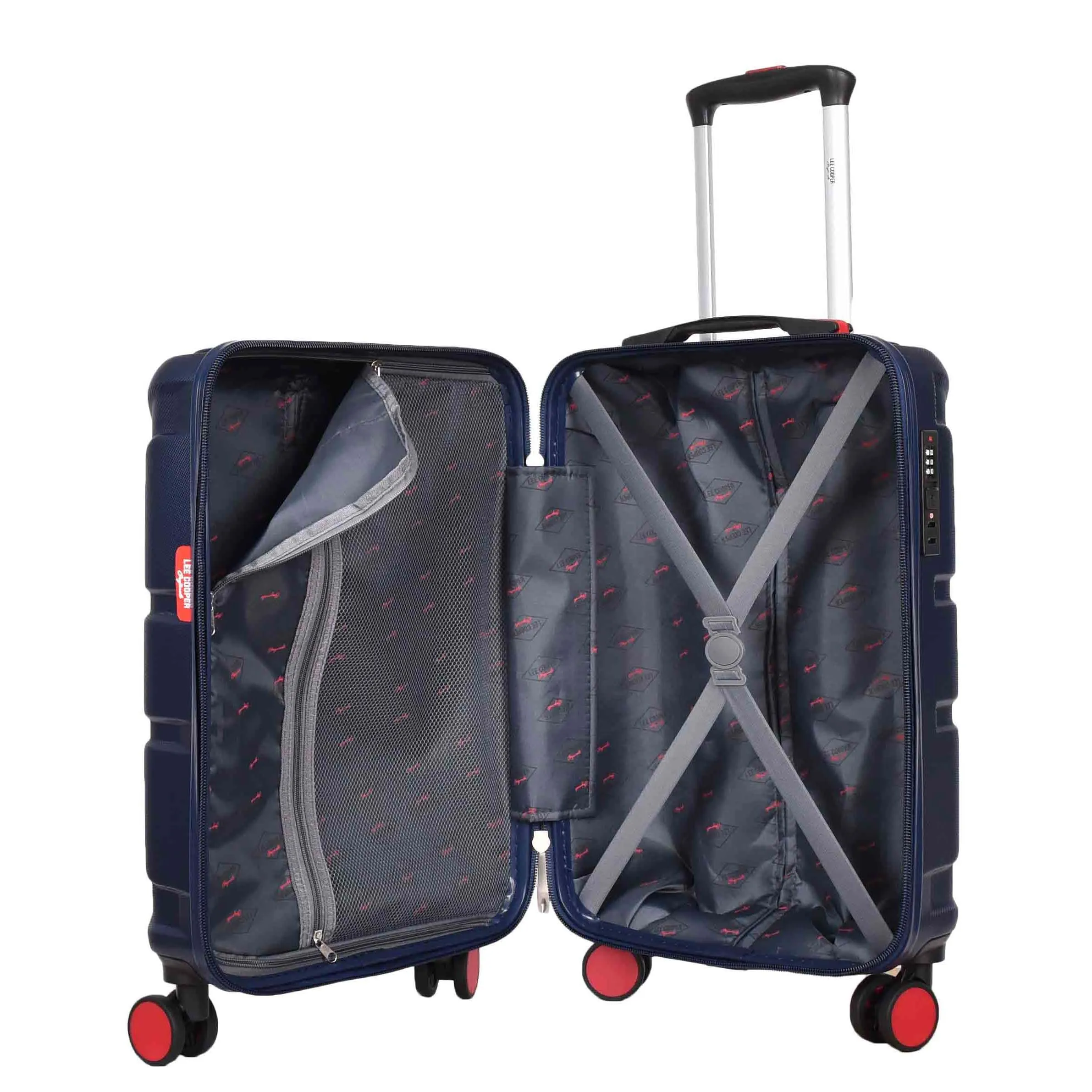 4 Wheel Spinner TSA Hard Travel Luggage Union Jack Navy