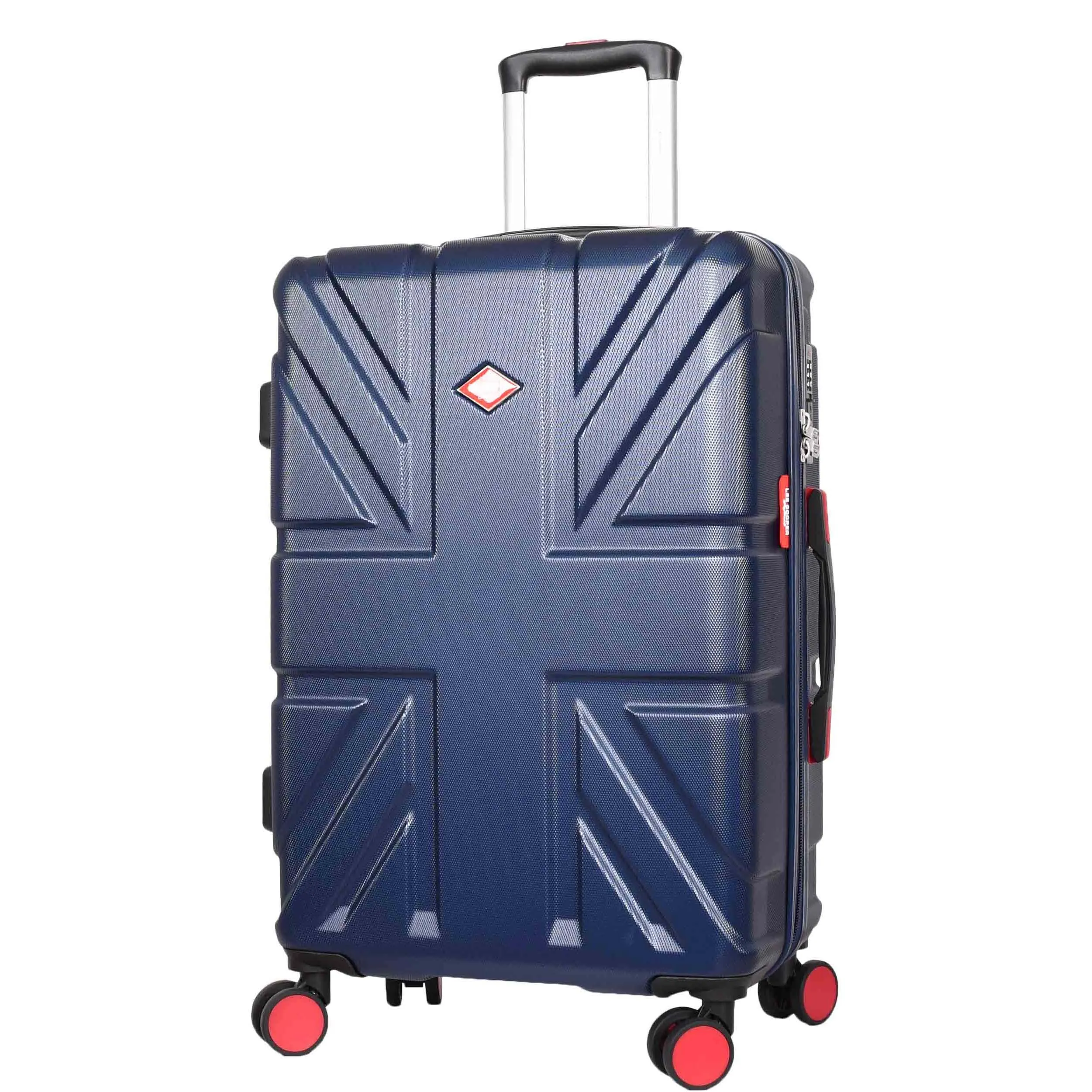 4 Wheel Spinner TSA Hard Travel Luggage Union Jack Navy