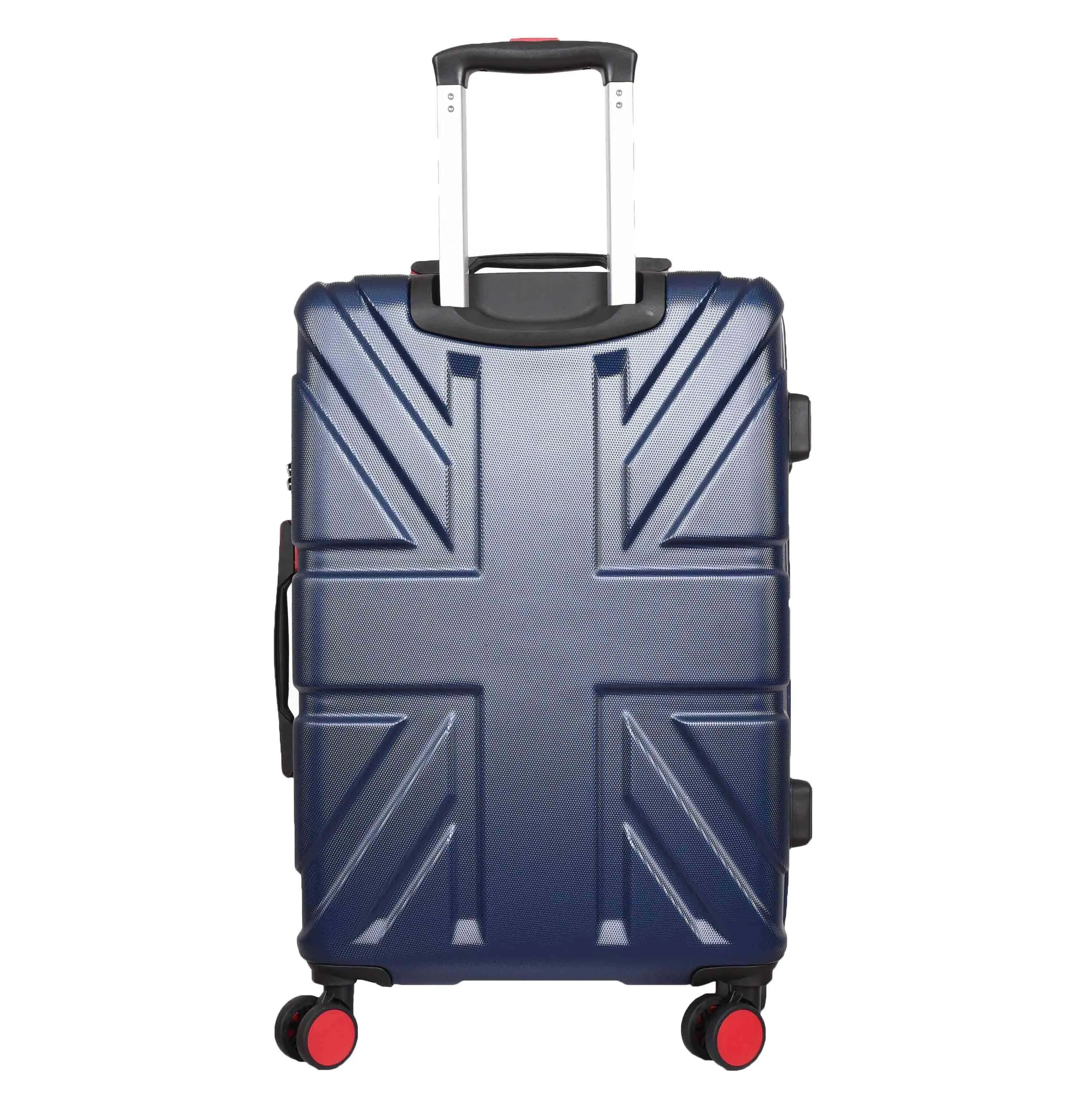 4 Wheel Spinner TSA Hard Travel Luggage Union Jack Navy