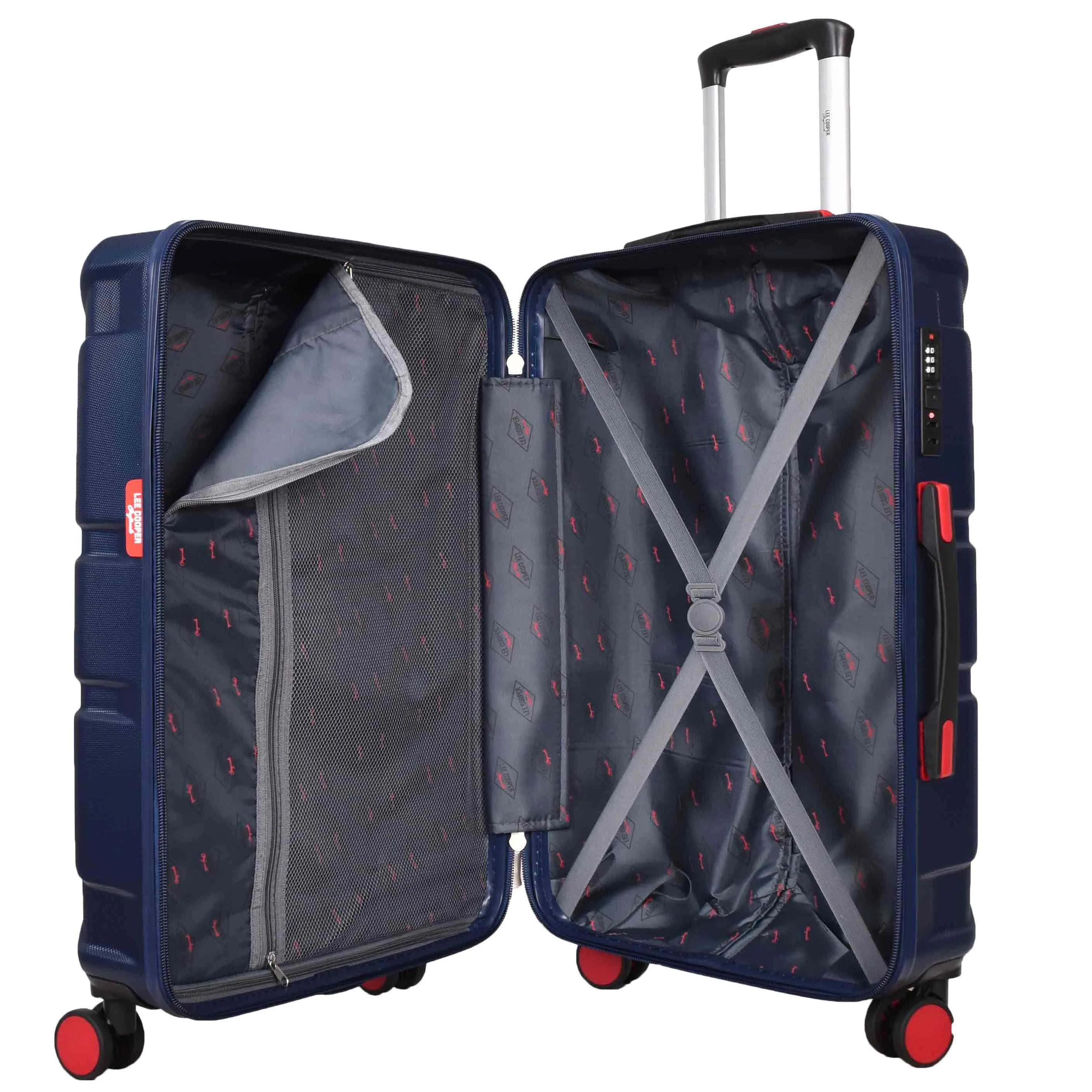 4 Wheel Spinner TSA Hard Travel Luggage Union Jack Navy