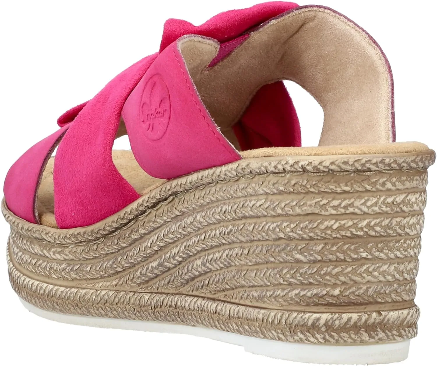 68789- Pink Wedged Slip on Sandal- Rieker