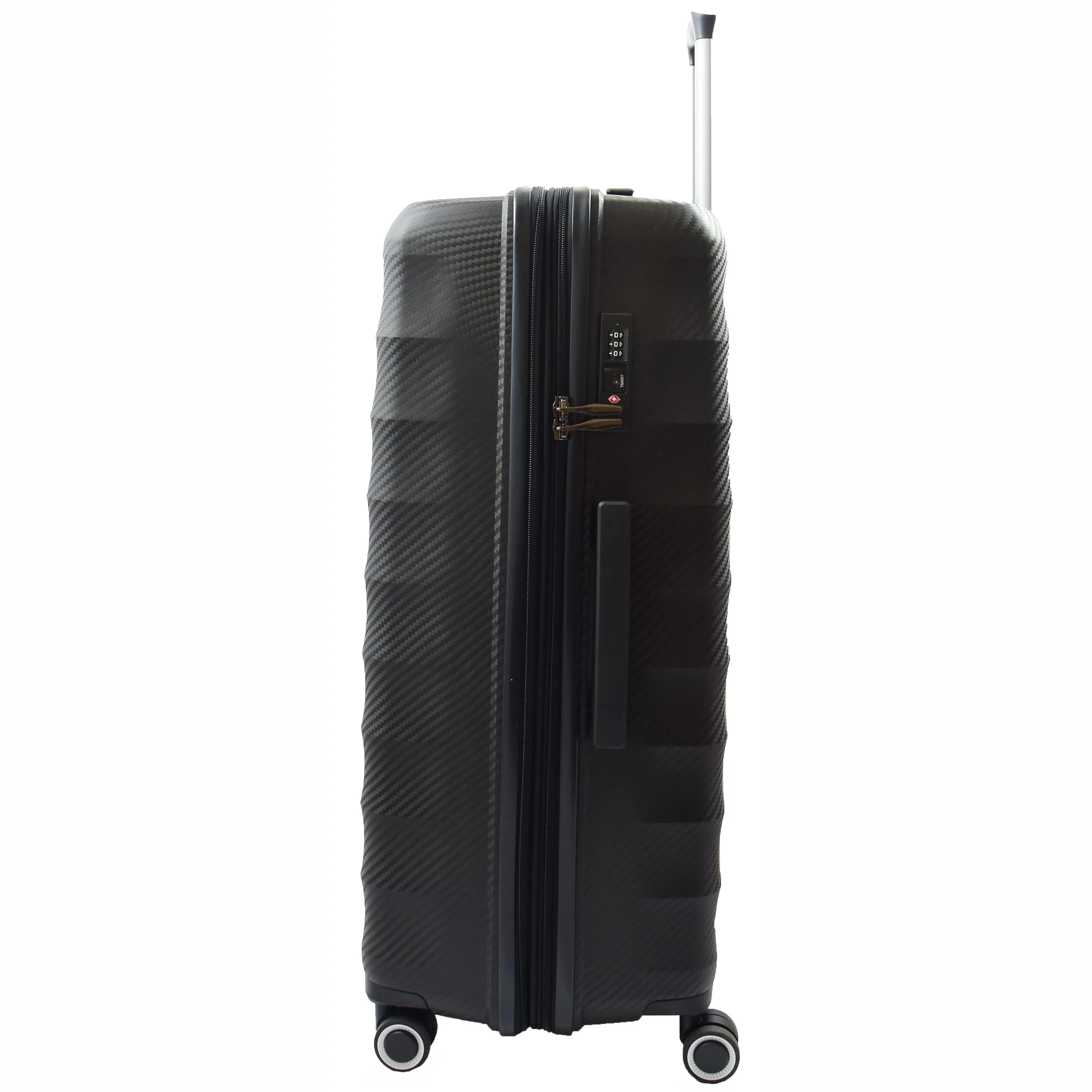 8 Wheeled Expandable ABS Luggage Miyazaki Black