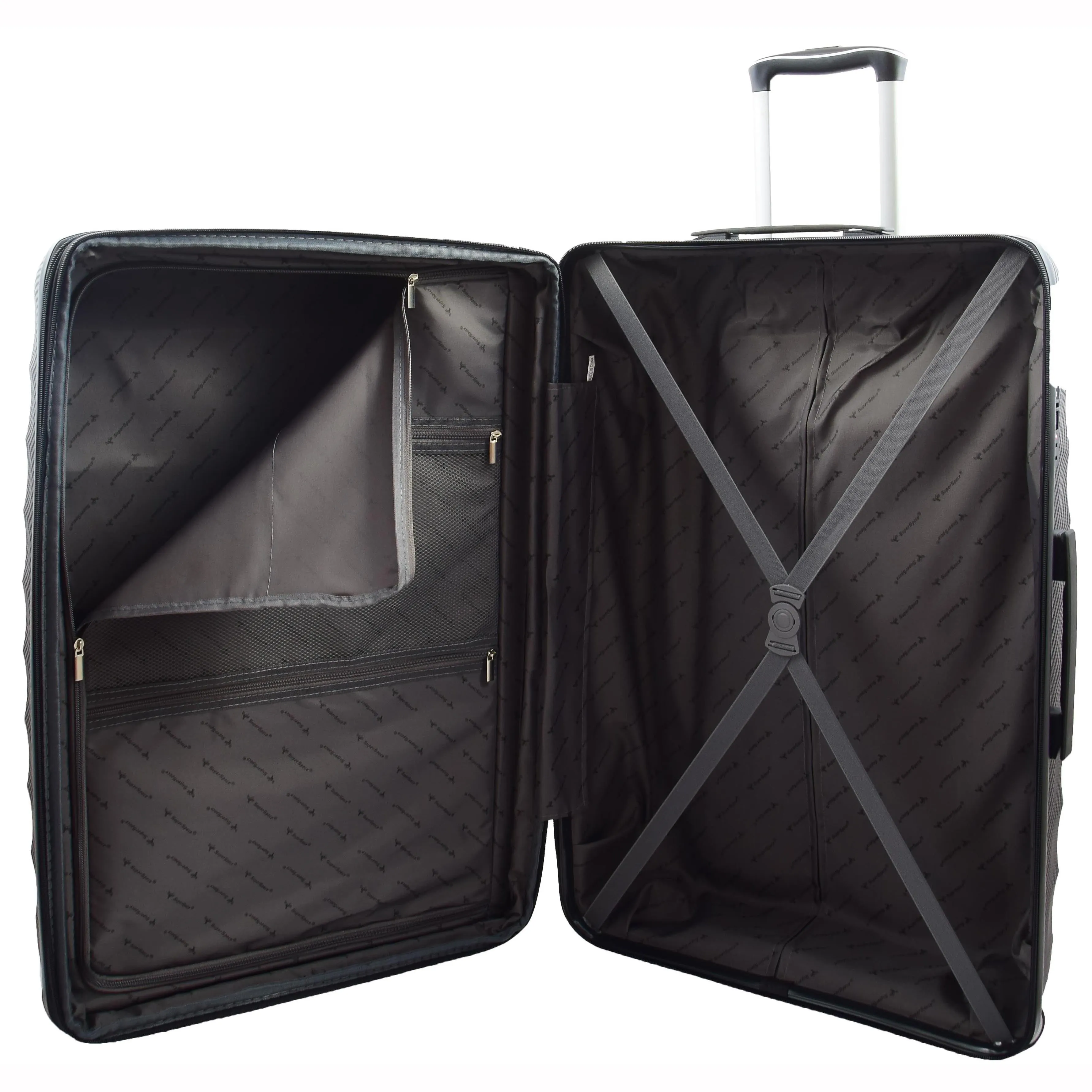 8 Wheeled Expandable ABS Luggage Miyazaki Black