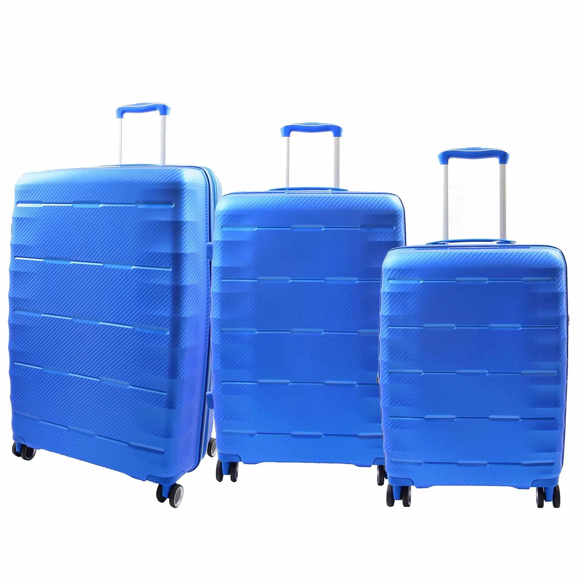 8 Wheeled Expandable ABS Luggage Miyazaki Blue