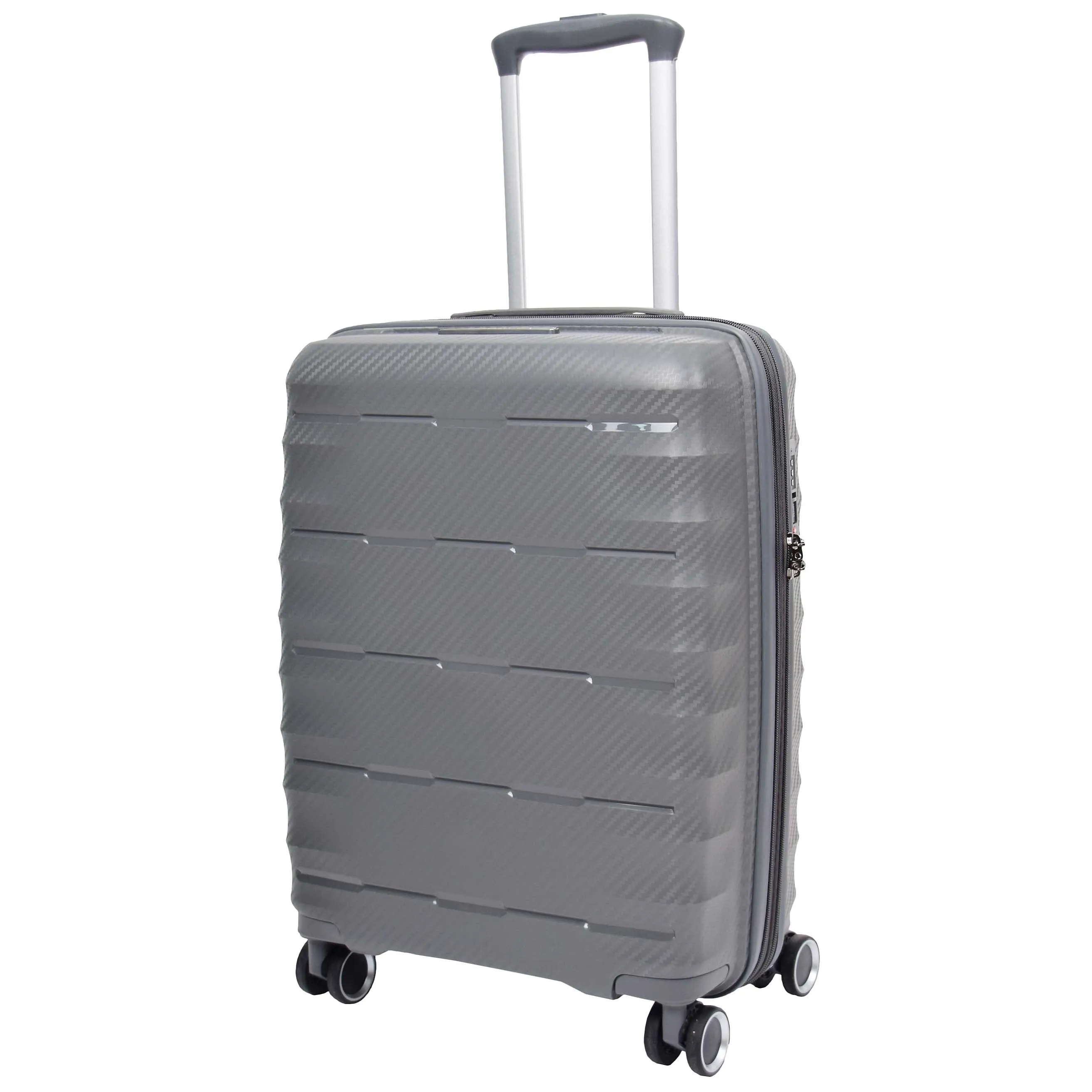 8 Wheeled Expandable ABS Luggage Miyazaki Grey