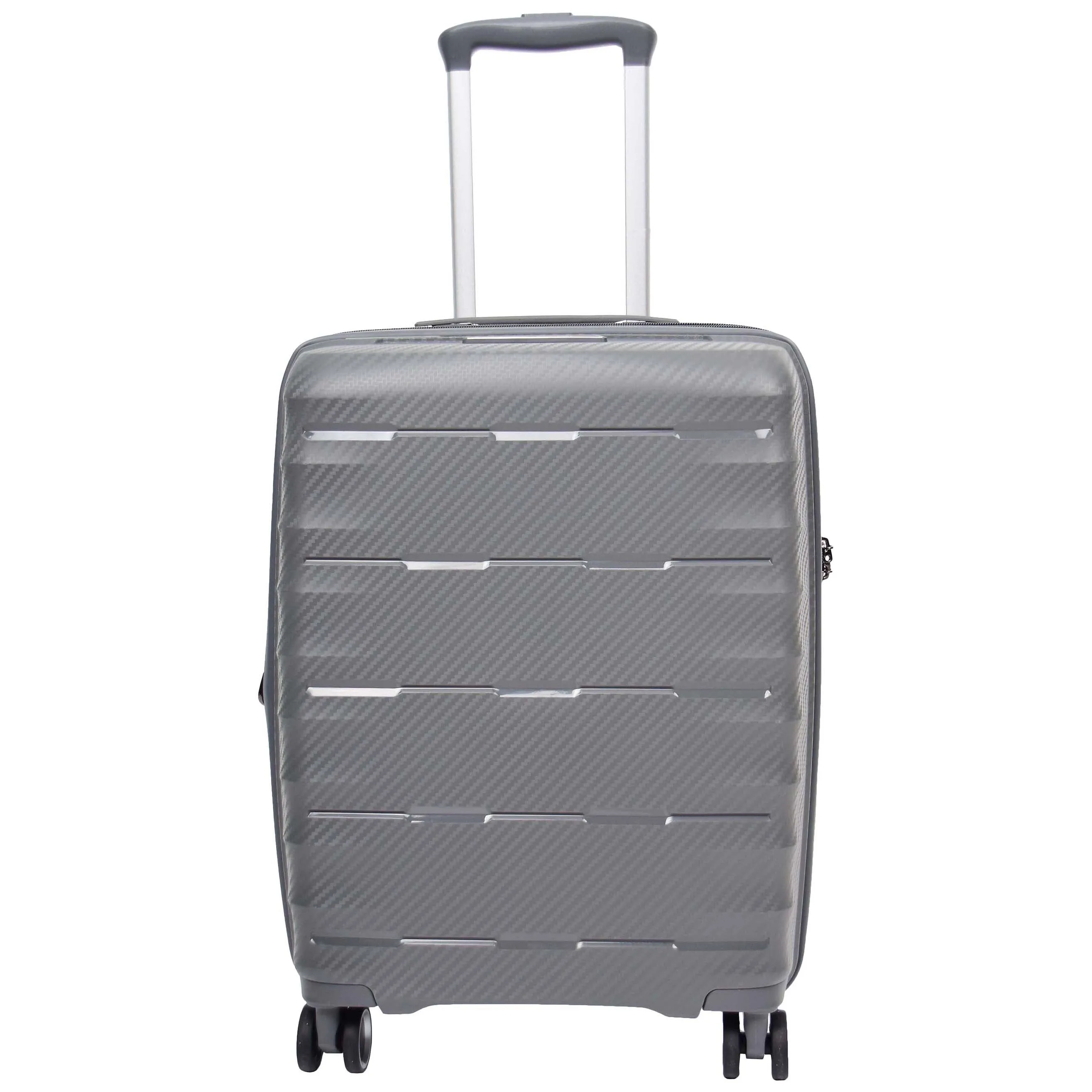 8 Wheeled Expandable ABS Luggage Miyazaki Grey