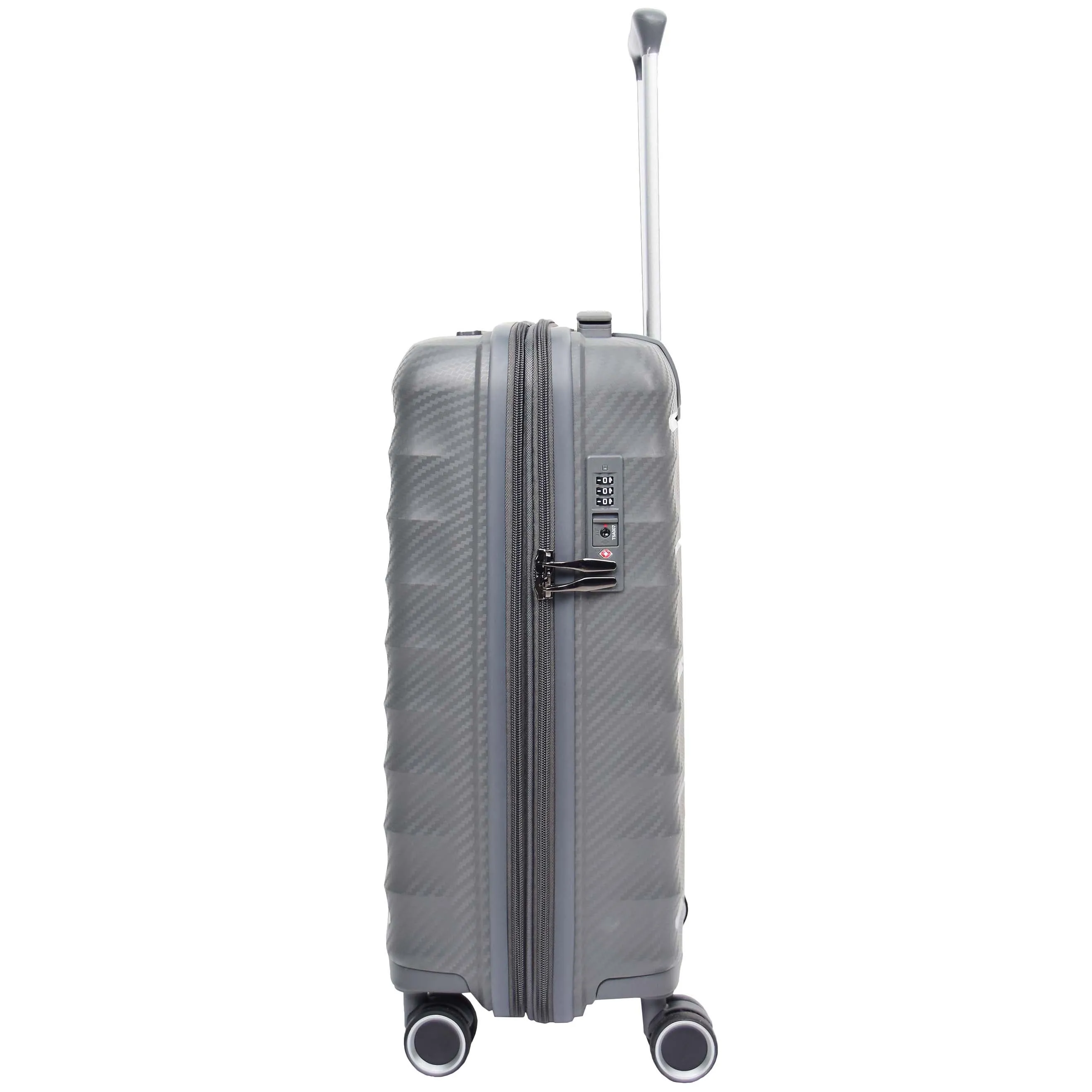 8 Wheeled Expandable ABS Luggage Miyazaki Grey