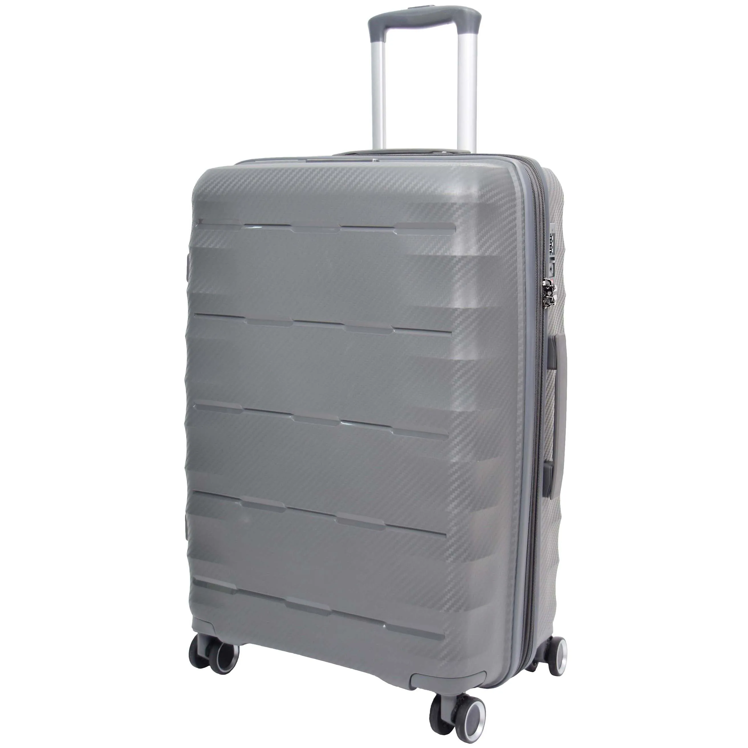 8 Wheeled Expandable ABS Luggage Miyazaki Grey