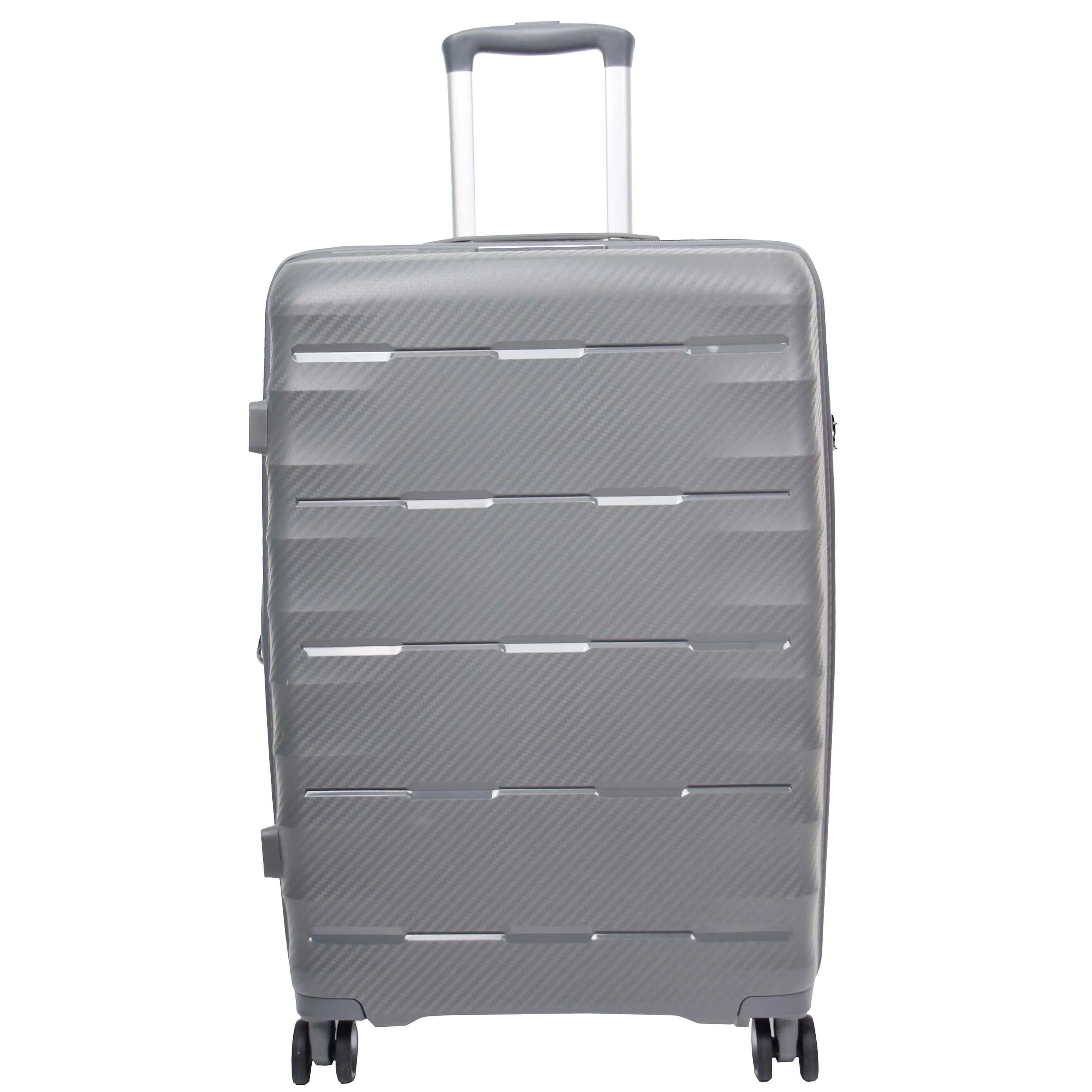 8 Wheeled Expandable ABS Luggage Miyazaki Grey