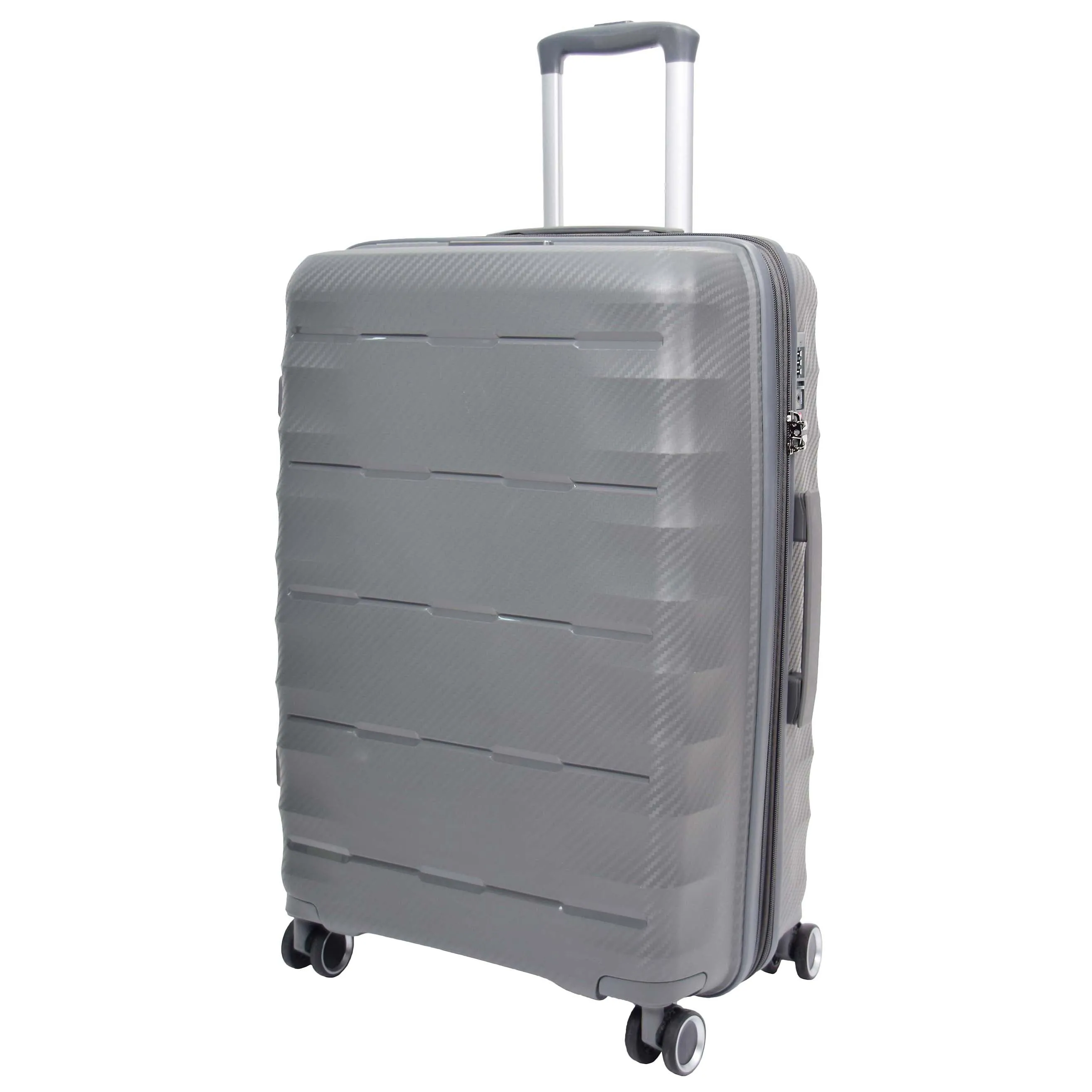 8 Wheeled Expandable ABS Luggage Miyazaki Grey