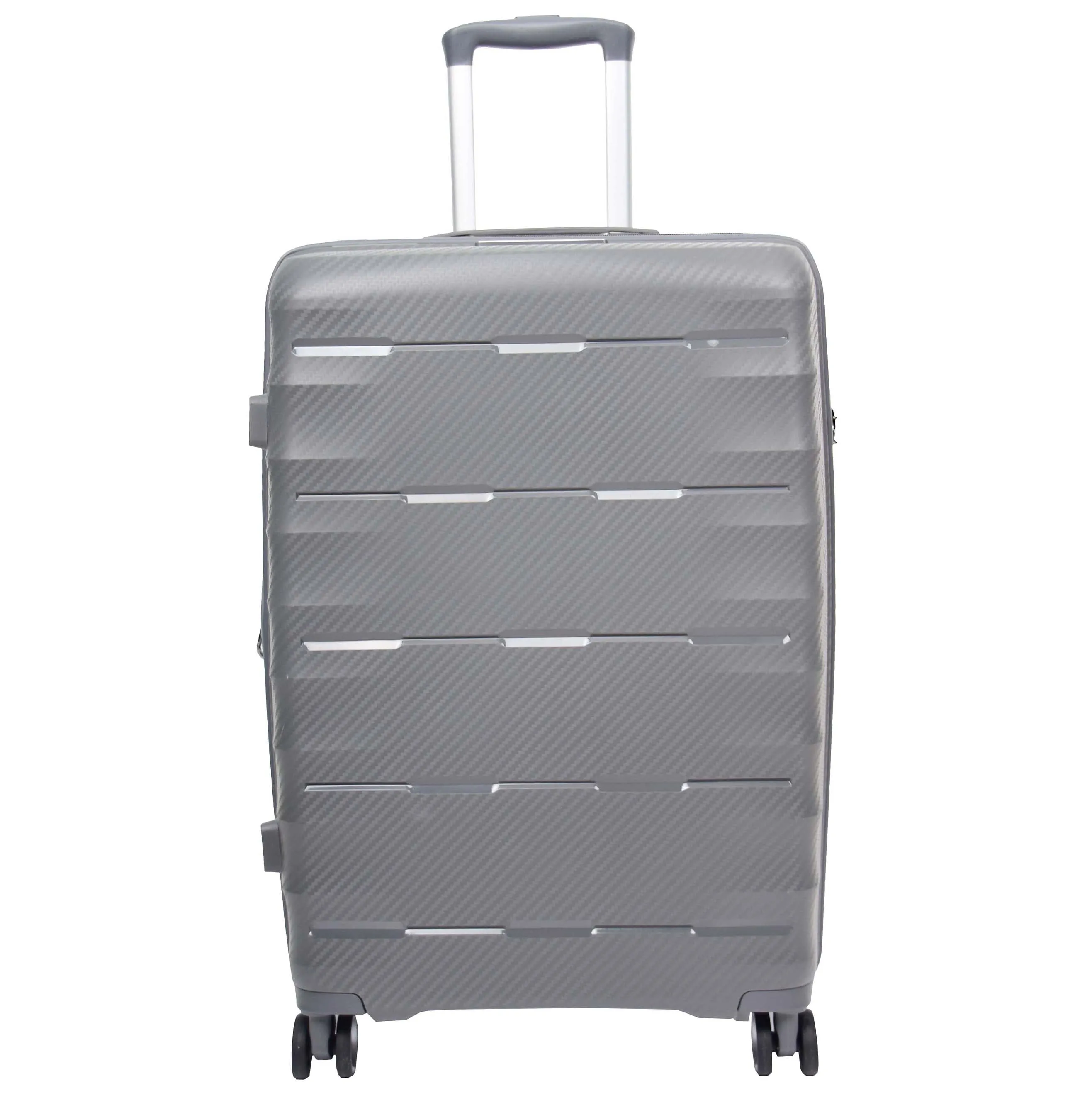 8 Wheeled Expandable ABS Luggage Miyazaki Grey