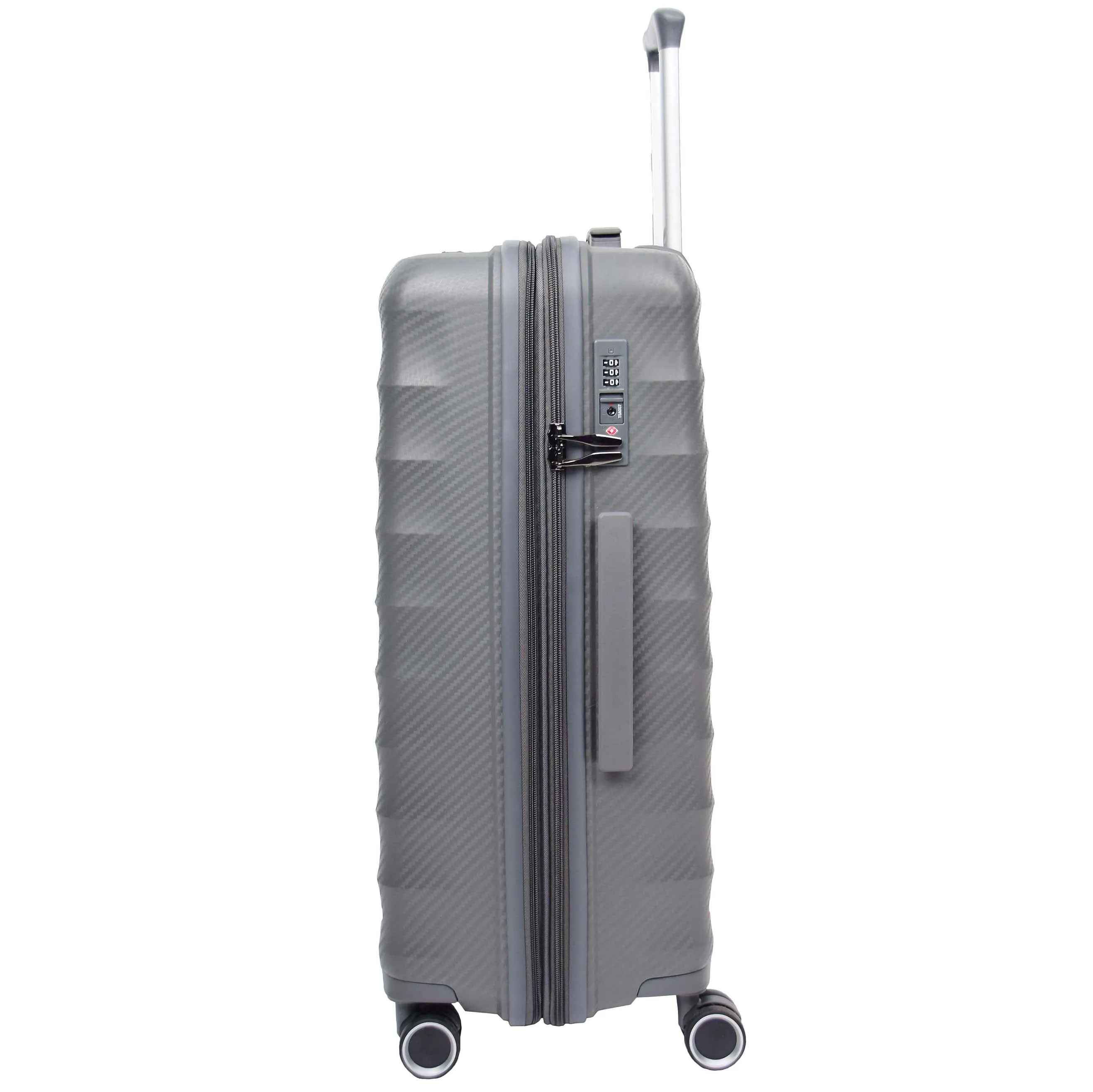 8 Wheeled Expandable ABS Luggage Miyazaki Grey