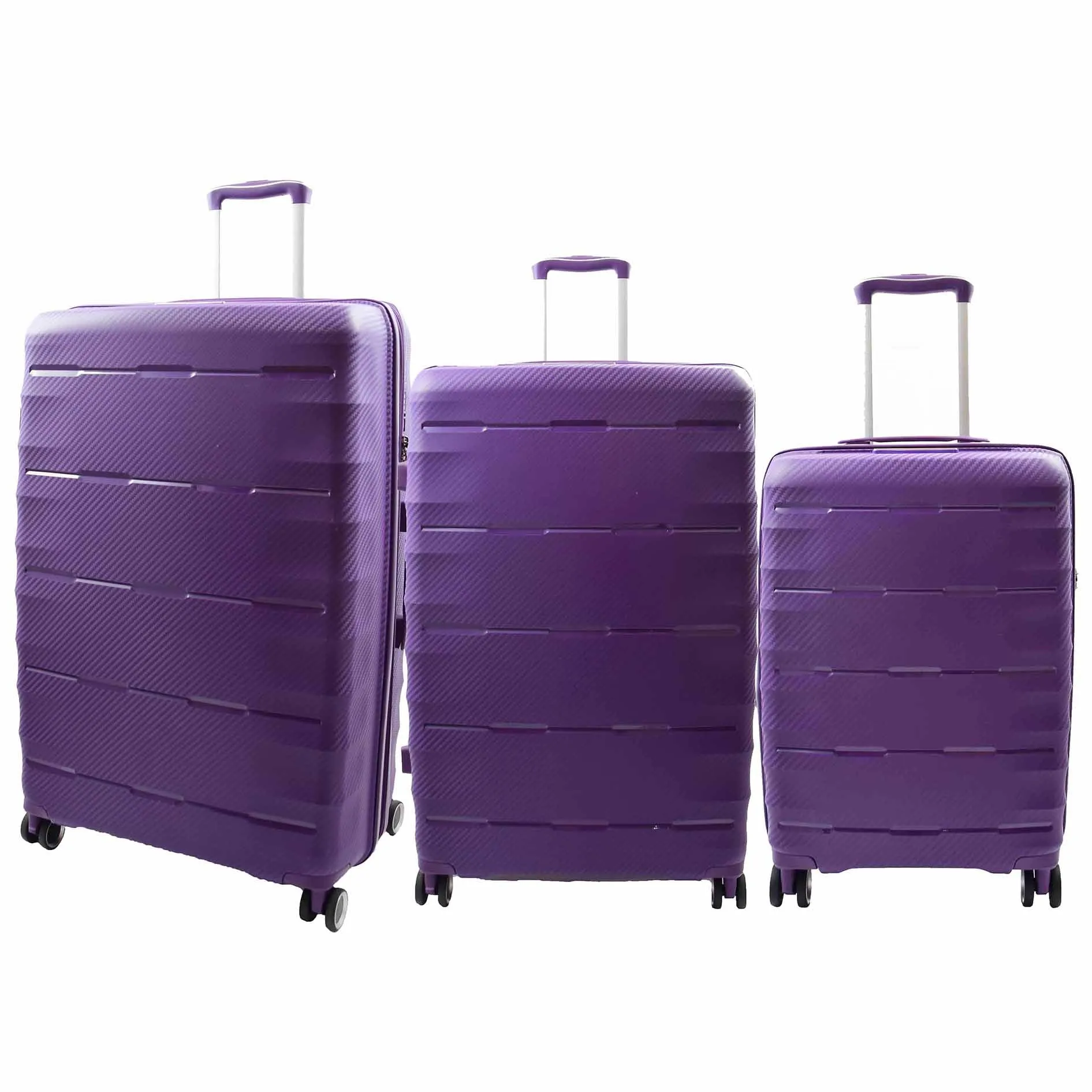 8 Wheeled Expandable ABS Luggage Miyazaki Purple