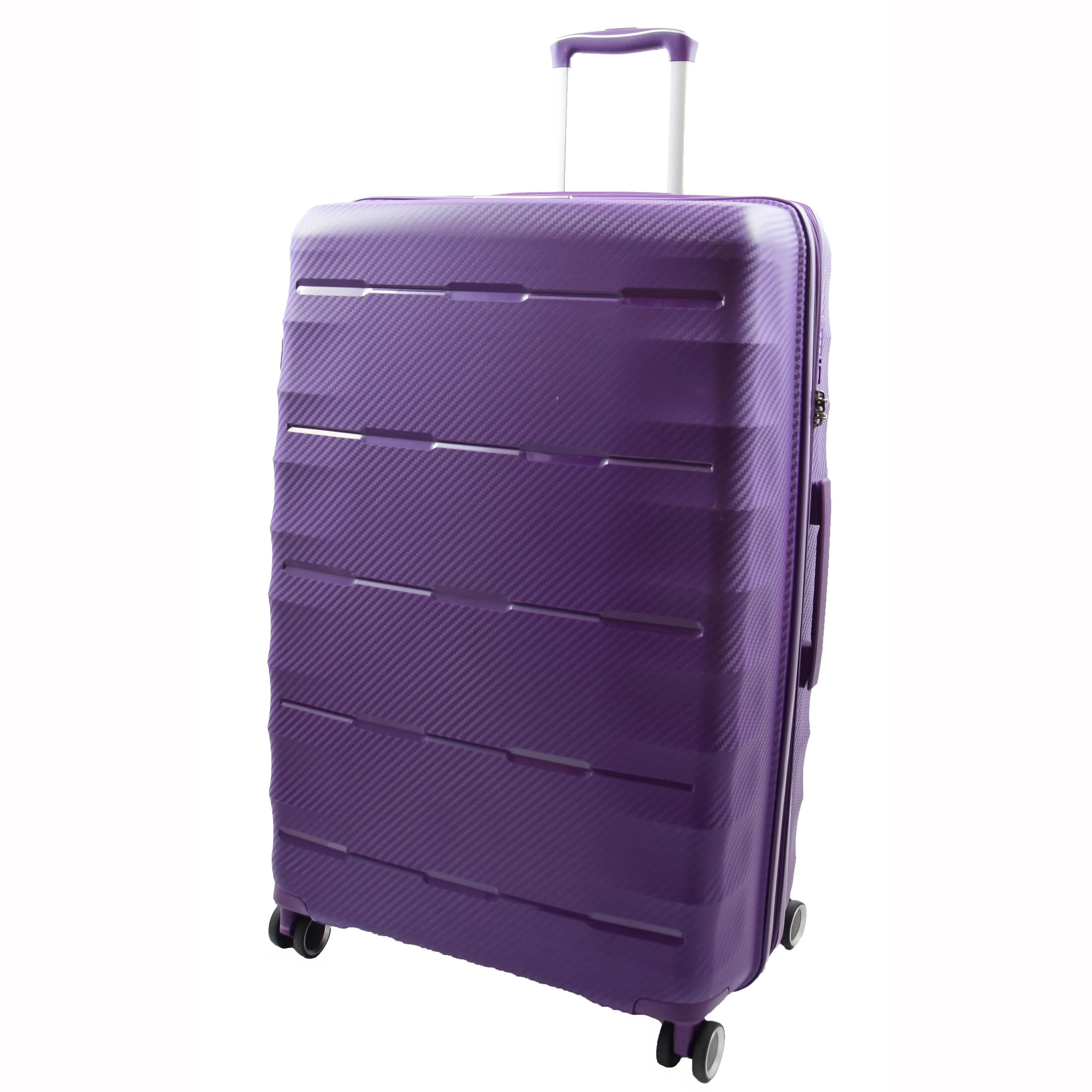 8 Wheeled Expandable ABS Luggage Miyazaki Purple