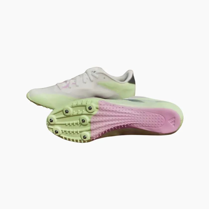 Adidas Adizero Sprintstar Unisex Running Shoes -Cloud White/Core Black/Green Spark S24