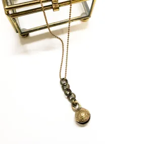 African brass bell necklace