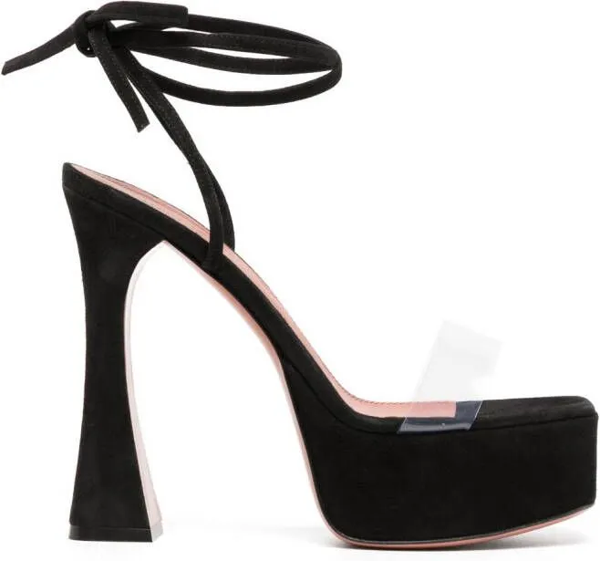 Amina Muaddi Sita 145mm platform sandals Black