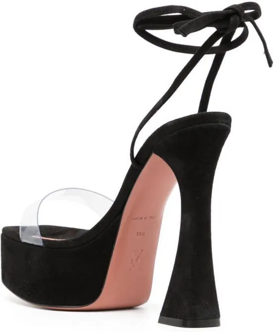 Amina Muaddi Sita 145mm platform sandals Black