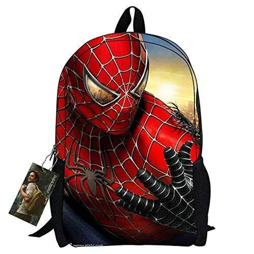 Bebamour New Style Spiderman Patterns Back to School Backpacks Superman School Bags-kids