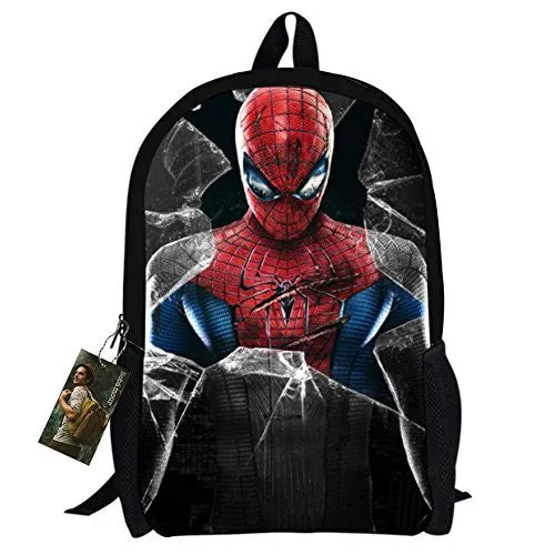 Bebamour New Style Spiderman Patterns Back to School Backpacks Superman School Bags-kids