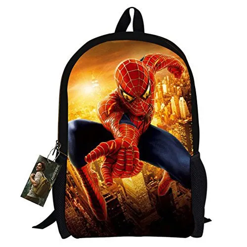 Bebamour New Style Spiderman Patterns Back to School Backpacks Superman School Bags-kids