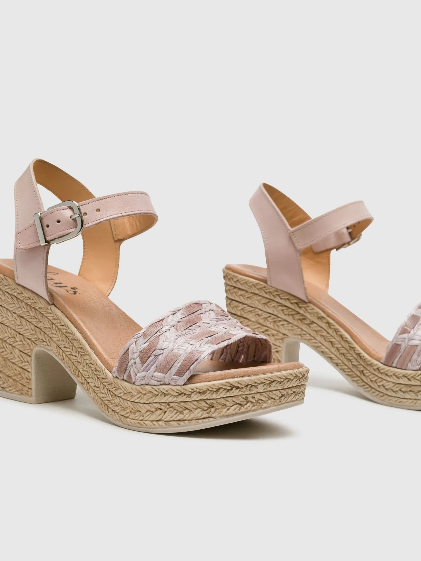 Beige Ankle Strap Sandals