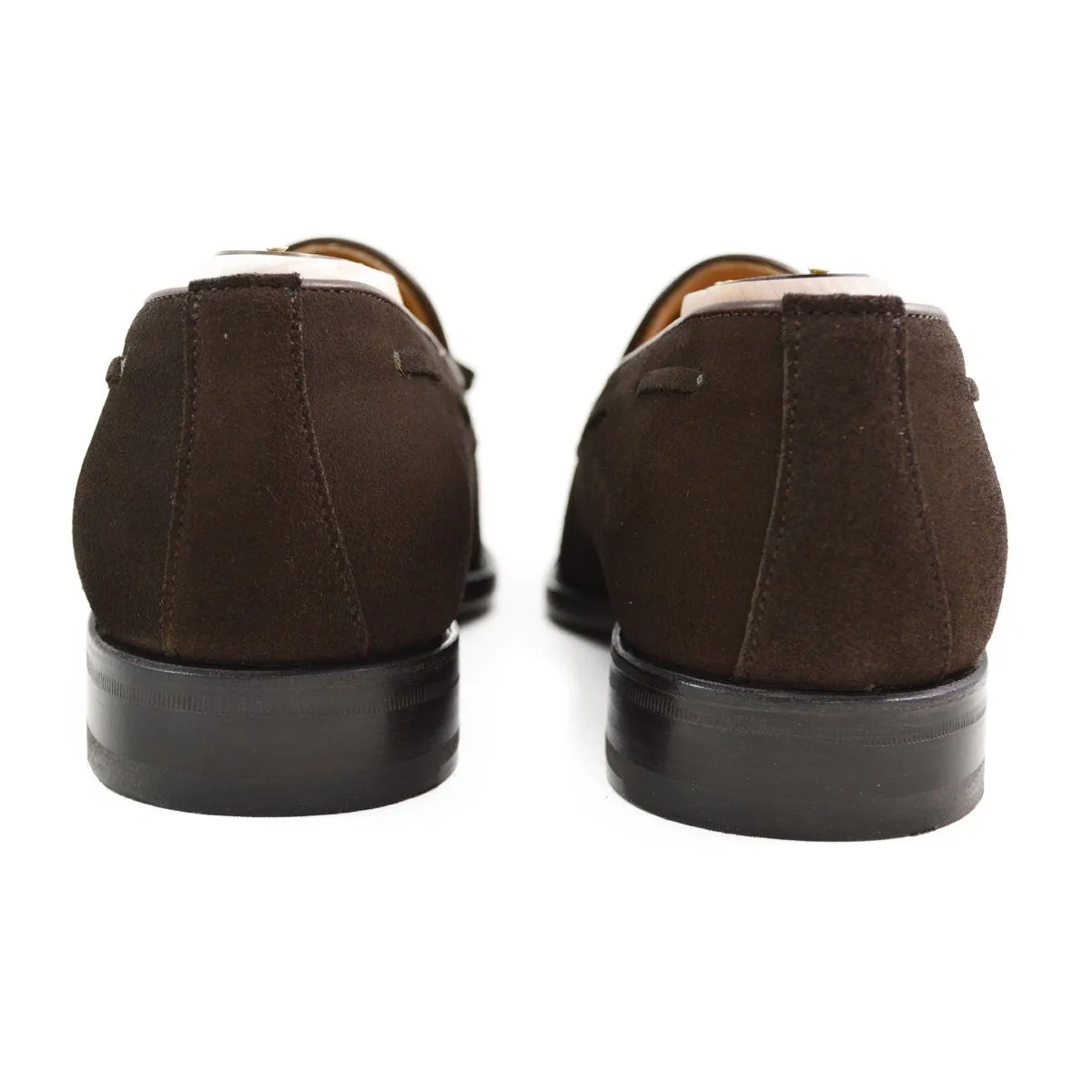 Berwick 1707 Tasselled Slip On (8491) - Dark Brown Suede