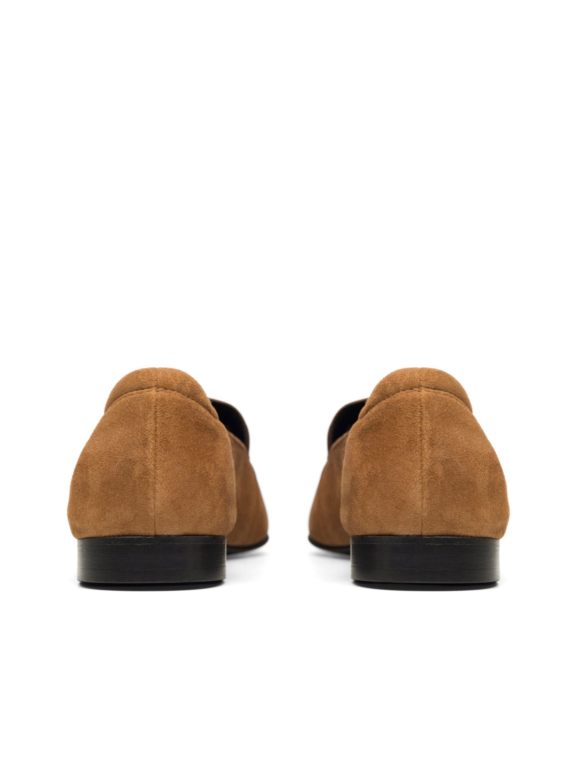 Bianco Tracy Suede Cognac Loafers