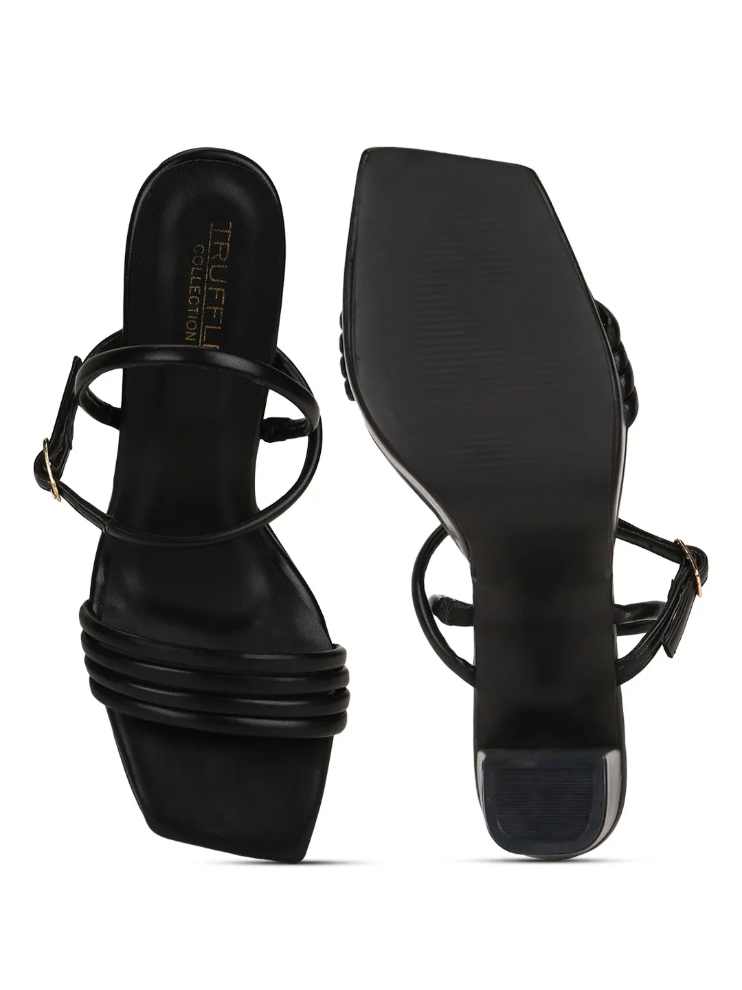 Black PU Strappy Platform Heel Sandals (TC-SLC-B61-BLK)