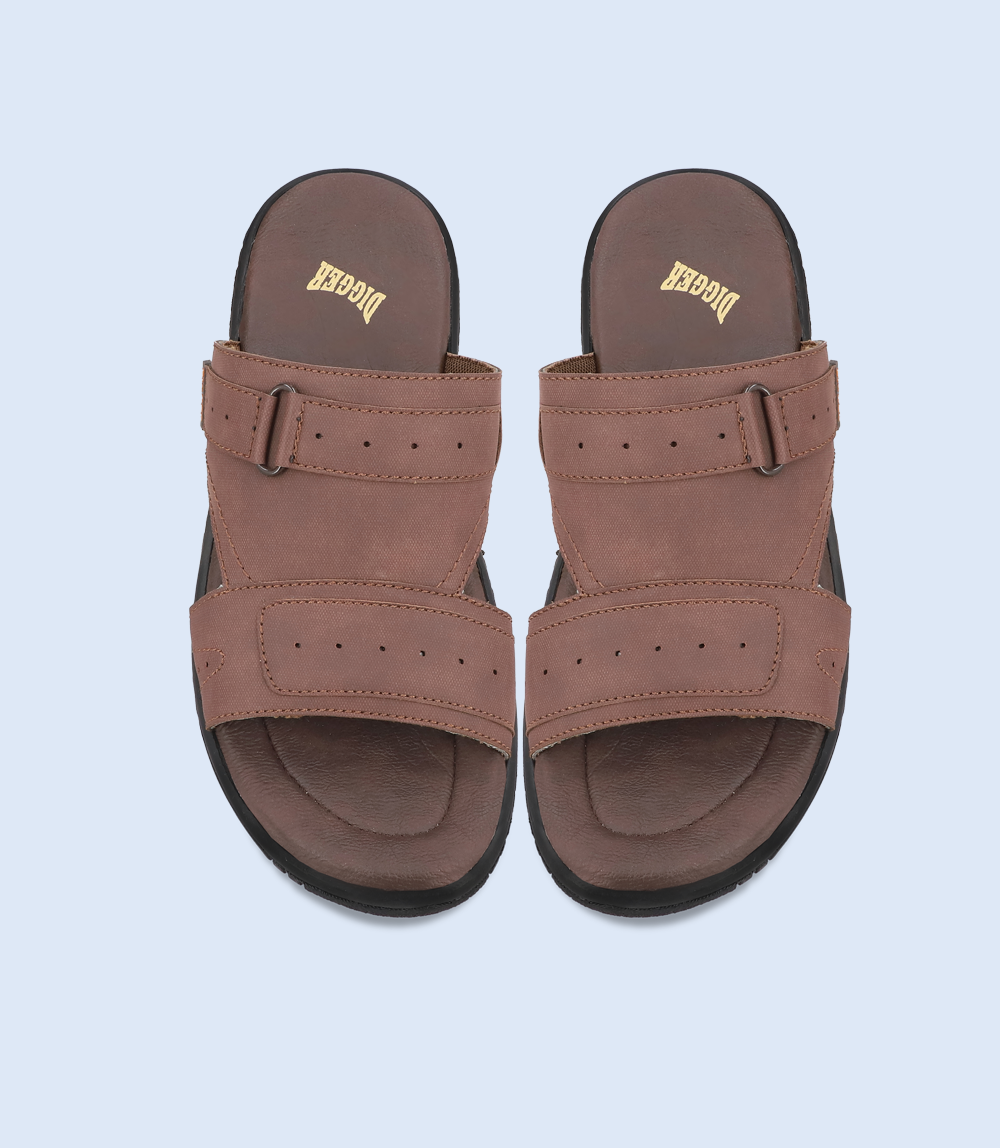 BM5733-BROWN-Men Casual Slippers