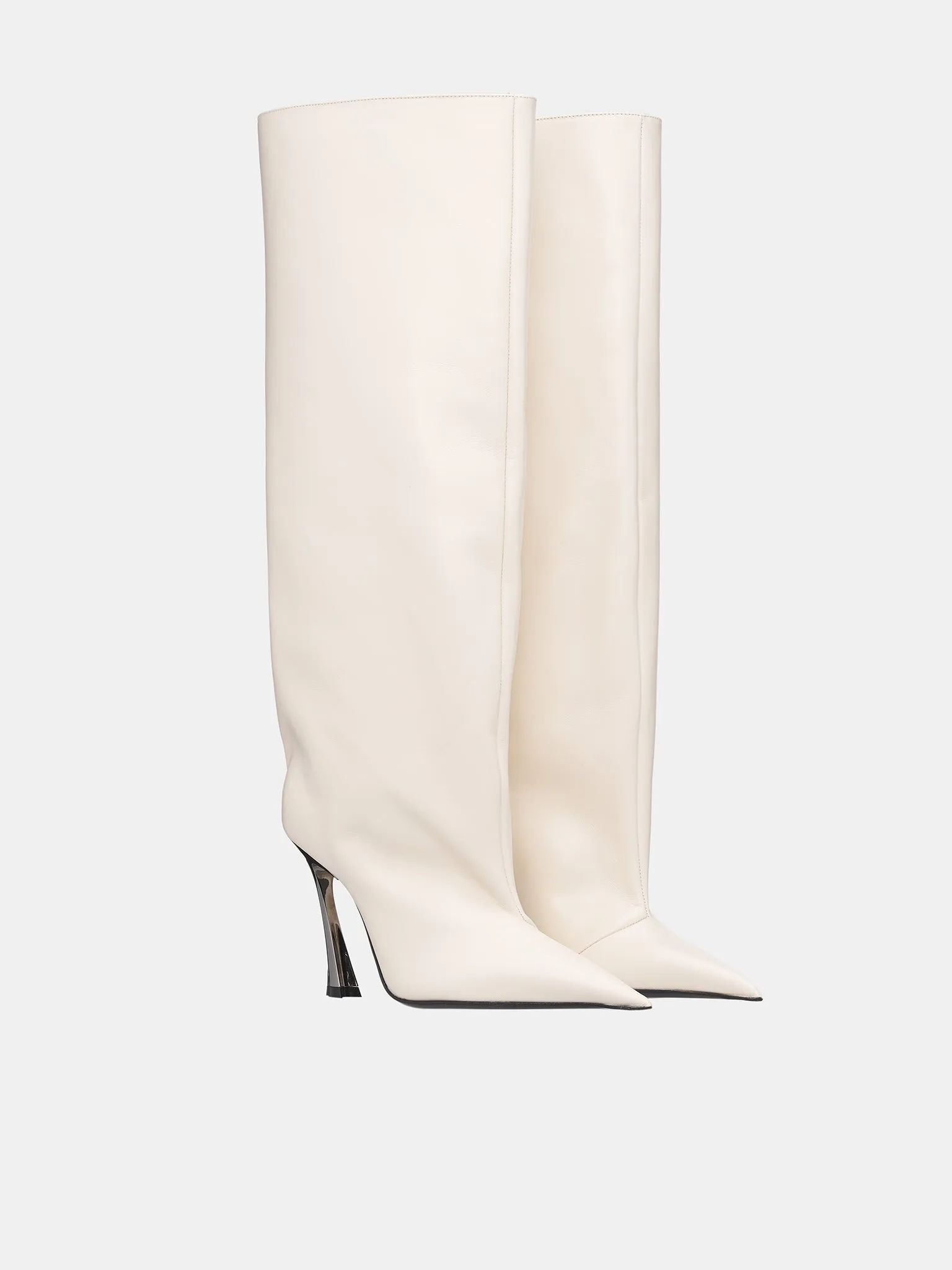 Brushed Calf Knee High Boots (SC053-CL055-IVORY)