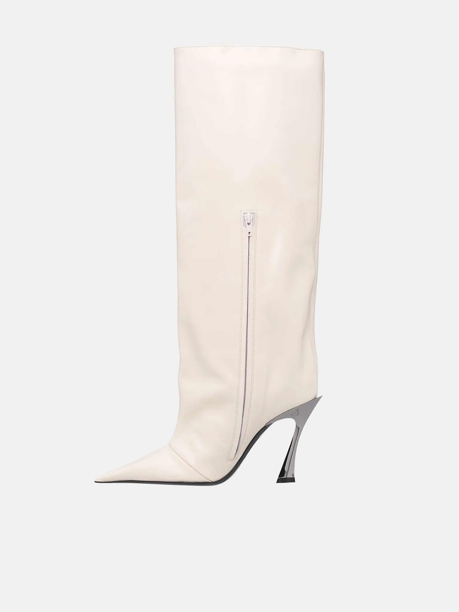 Brushed Calf Knee High Boots (SC053-CL055-IVORY)