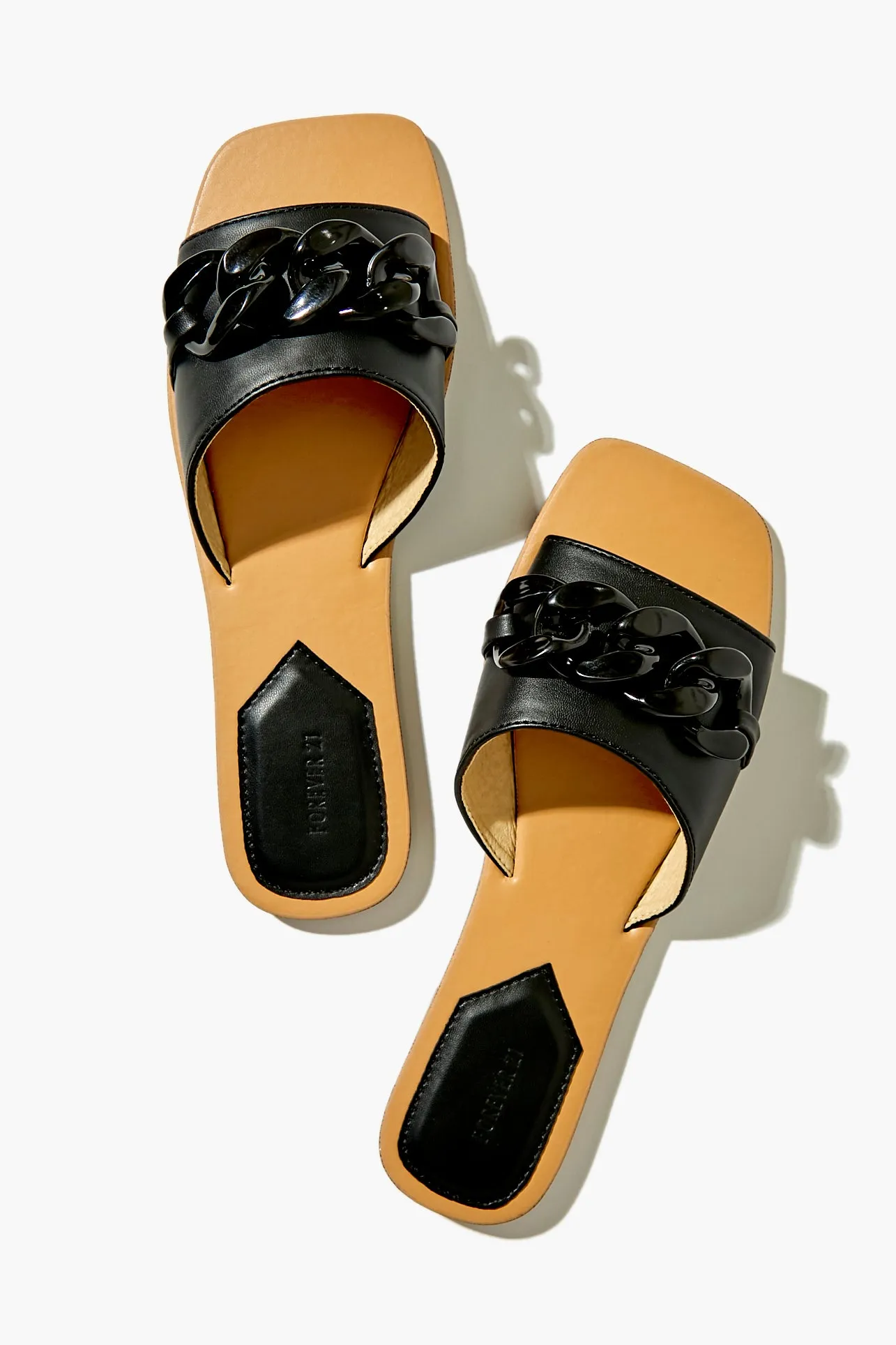 Chain-Strap Flat Sandals