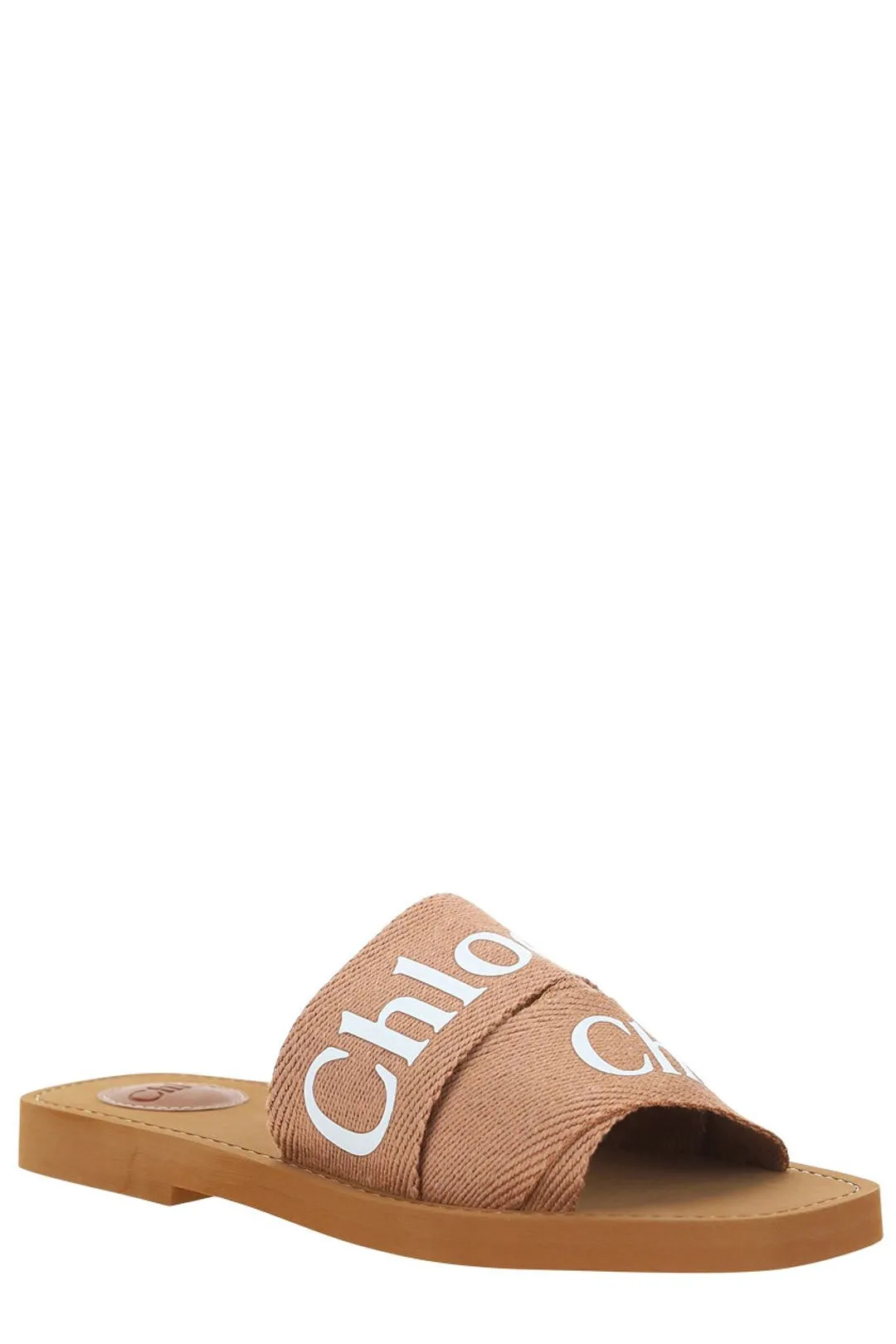 Chloé Logo-Print Slip-On Sandals