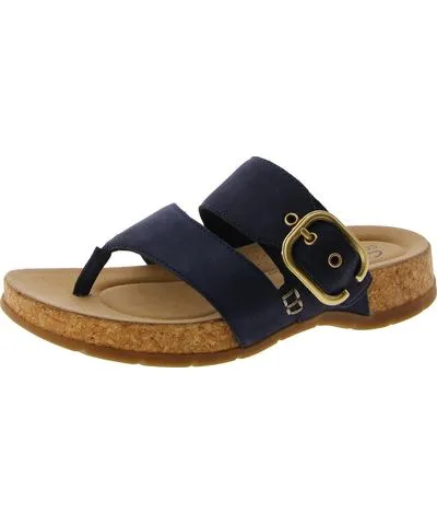 Clarks Reileigh Park Womens Leather Slip-On Thong Sandals