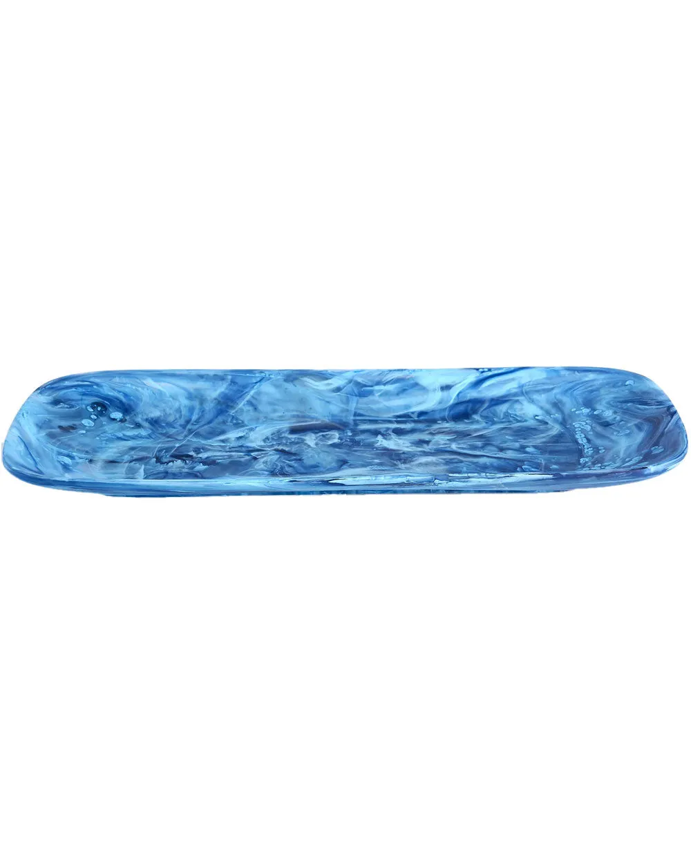 Classical Rectangle Platter in Denim Swirl