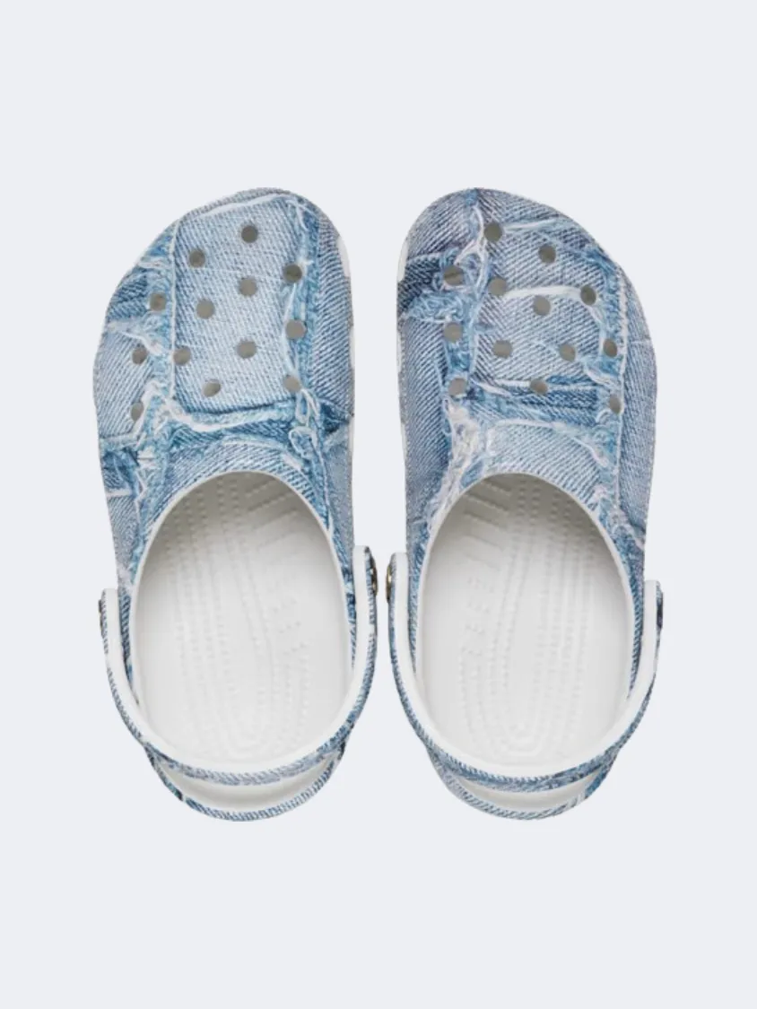 Crocs Classic Denim Clog Unisex Lifestyle Slippers Light Denim