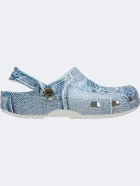 Crocs Classic Denim Clog Unisex Lifestyle Slippers Light Denim