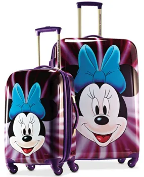 Disney Minnie Mouse Face Hardside 2-Piece Luggage Set 