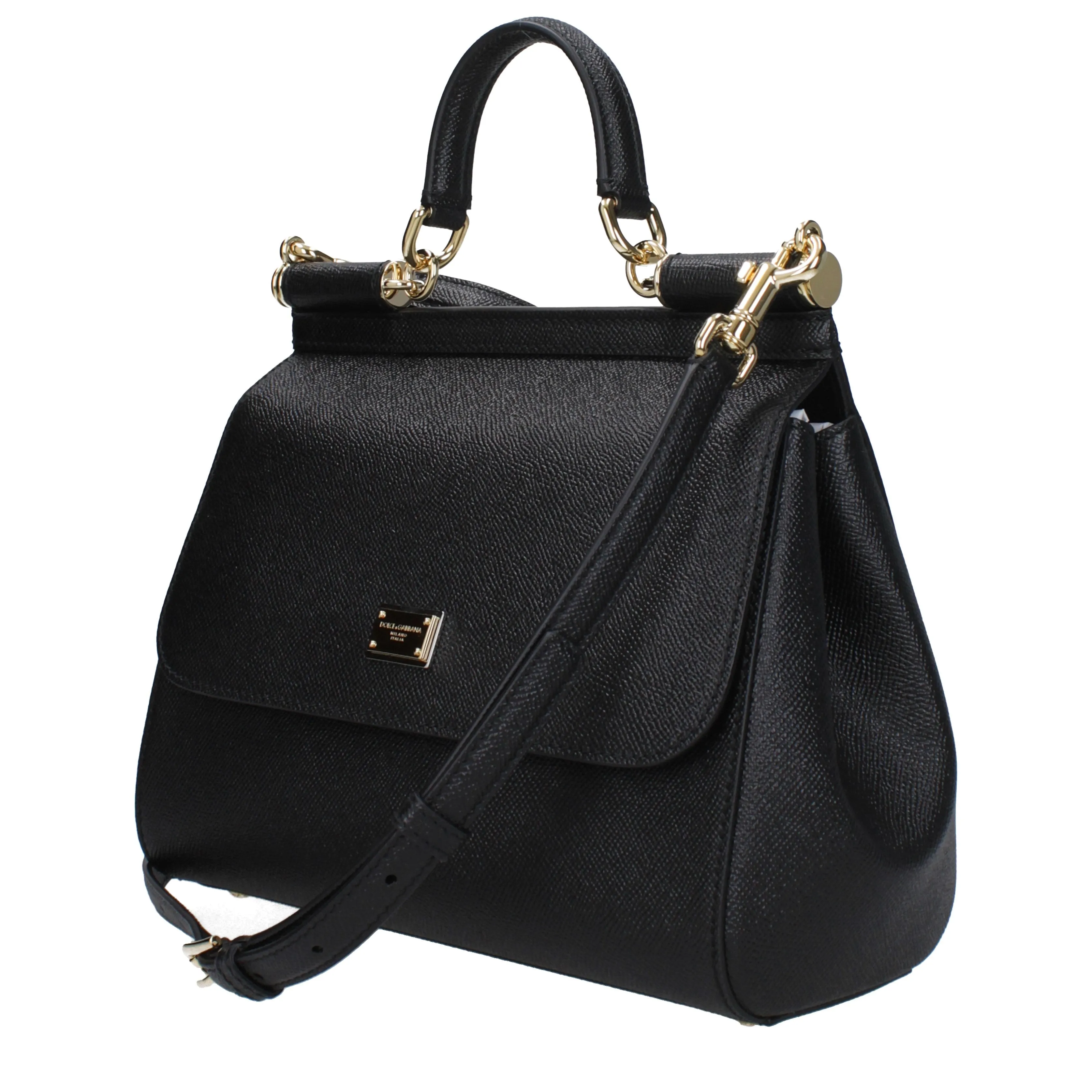 Dolce&Gabbana Handbags Sicily large Women Leather Black