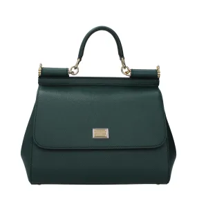 Dolce&Gabbana Handbags Sicily large Women's Leather Green/Lake