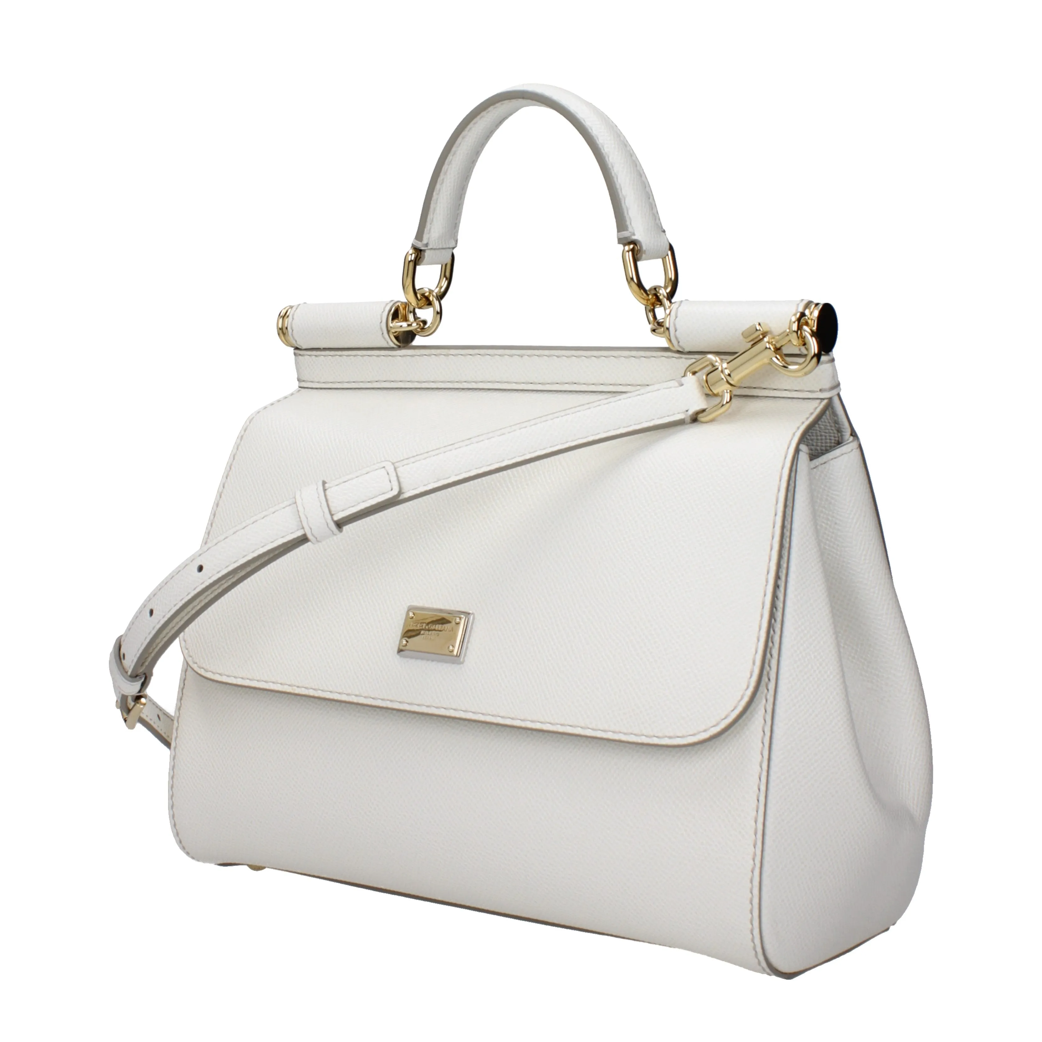 Dolce&Gabbana Handbags Sicily large Women's Leather White