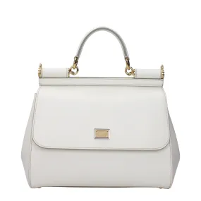 Dolce&Gabbana Handbags Sicily large Women's Leather White